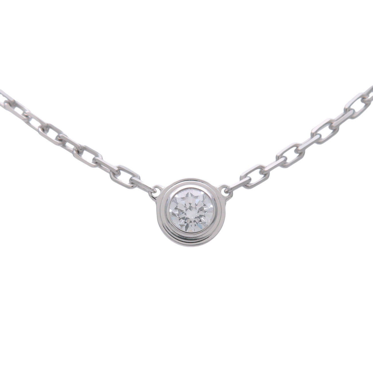 Cartier D'amour 1P Diamond Necklace SM 0.09ct K18 750WG White Gold