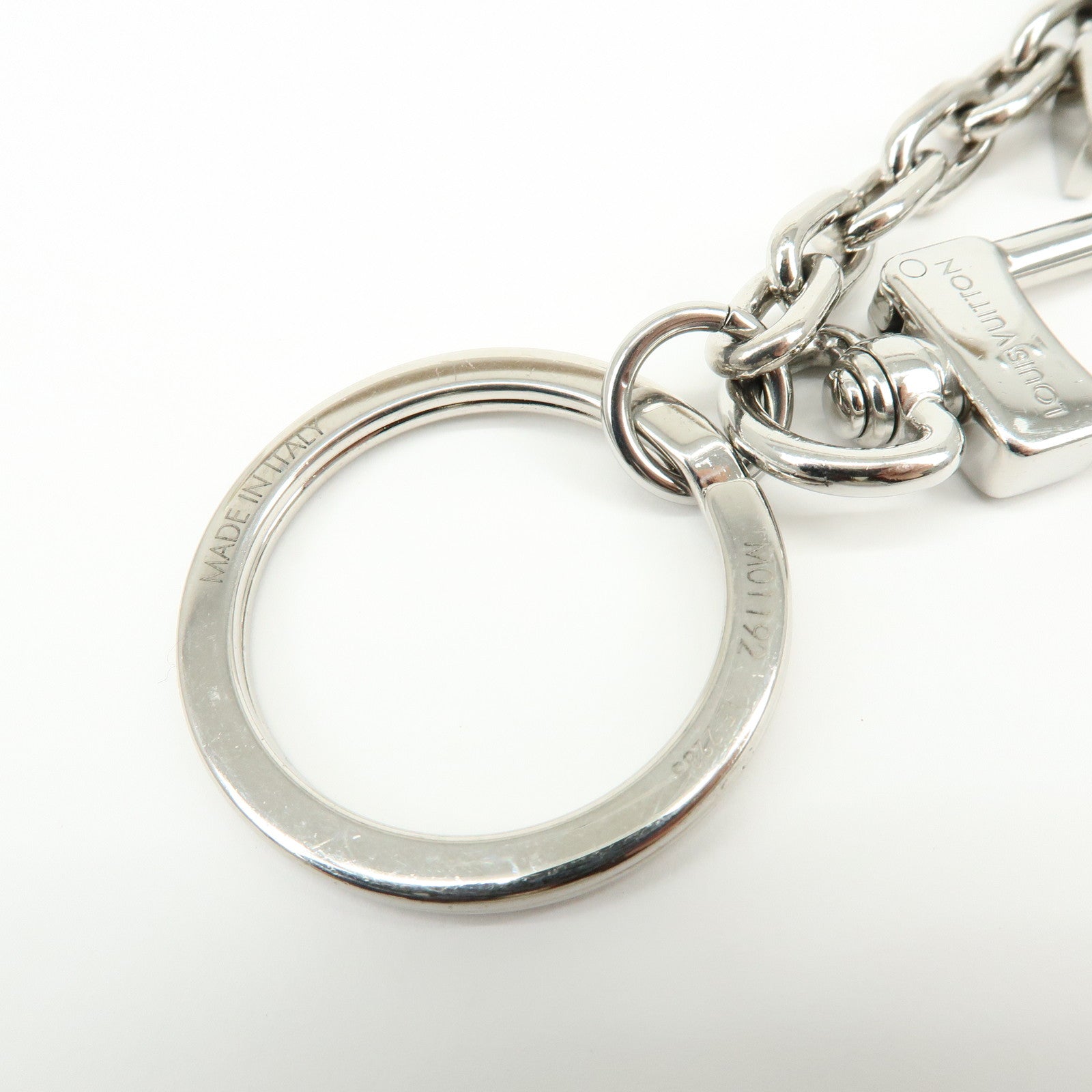 Louis Vuitton Monogram Porte Cles LV Initials Key Ring Charm M01192