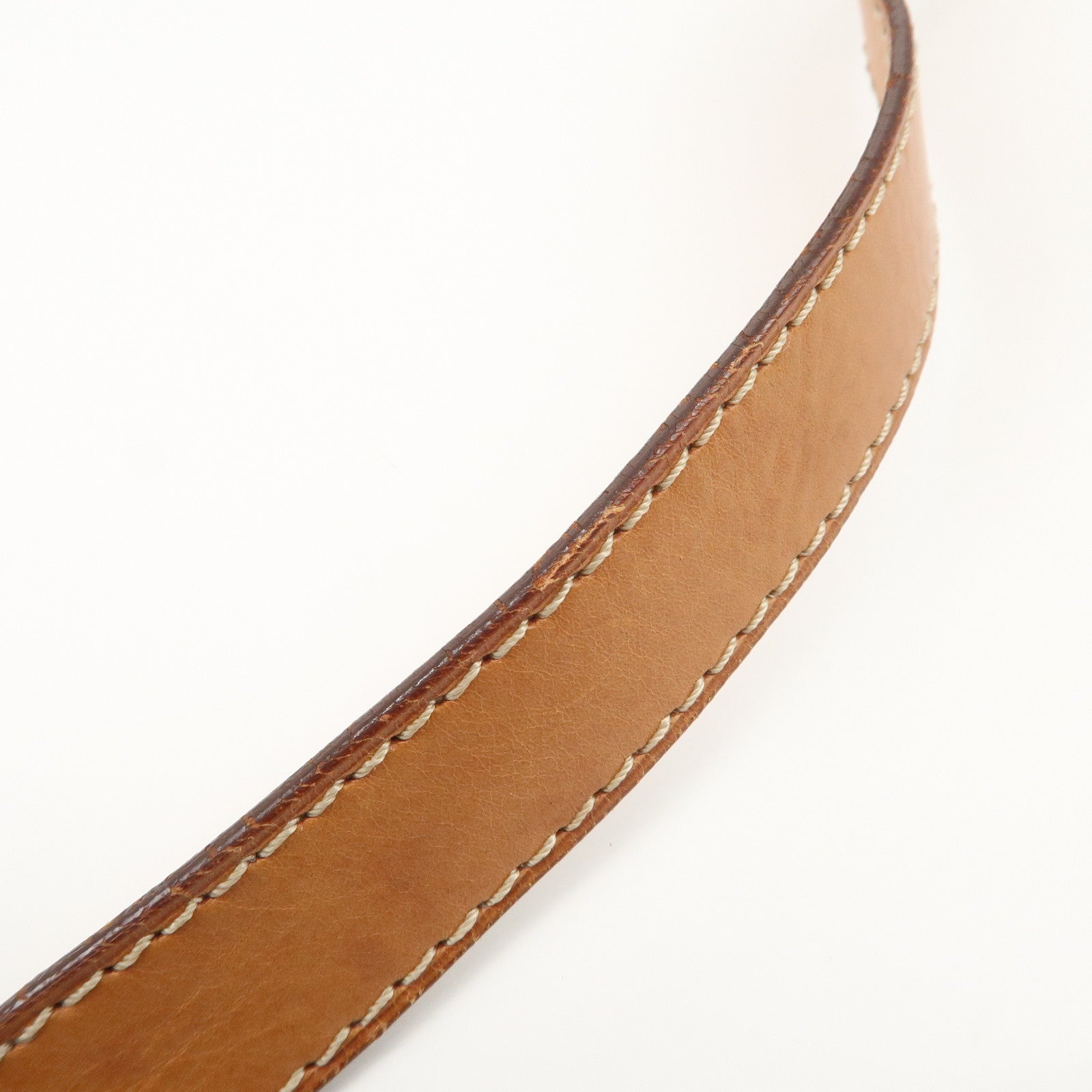 CELINE Macadam Logo PVC Leather Shoulder Bag Brown Gold