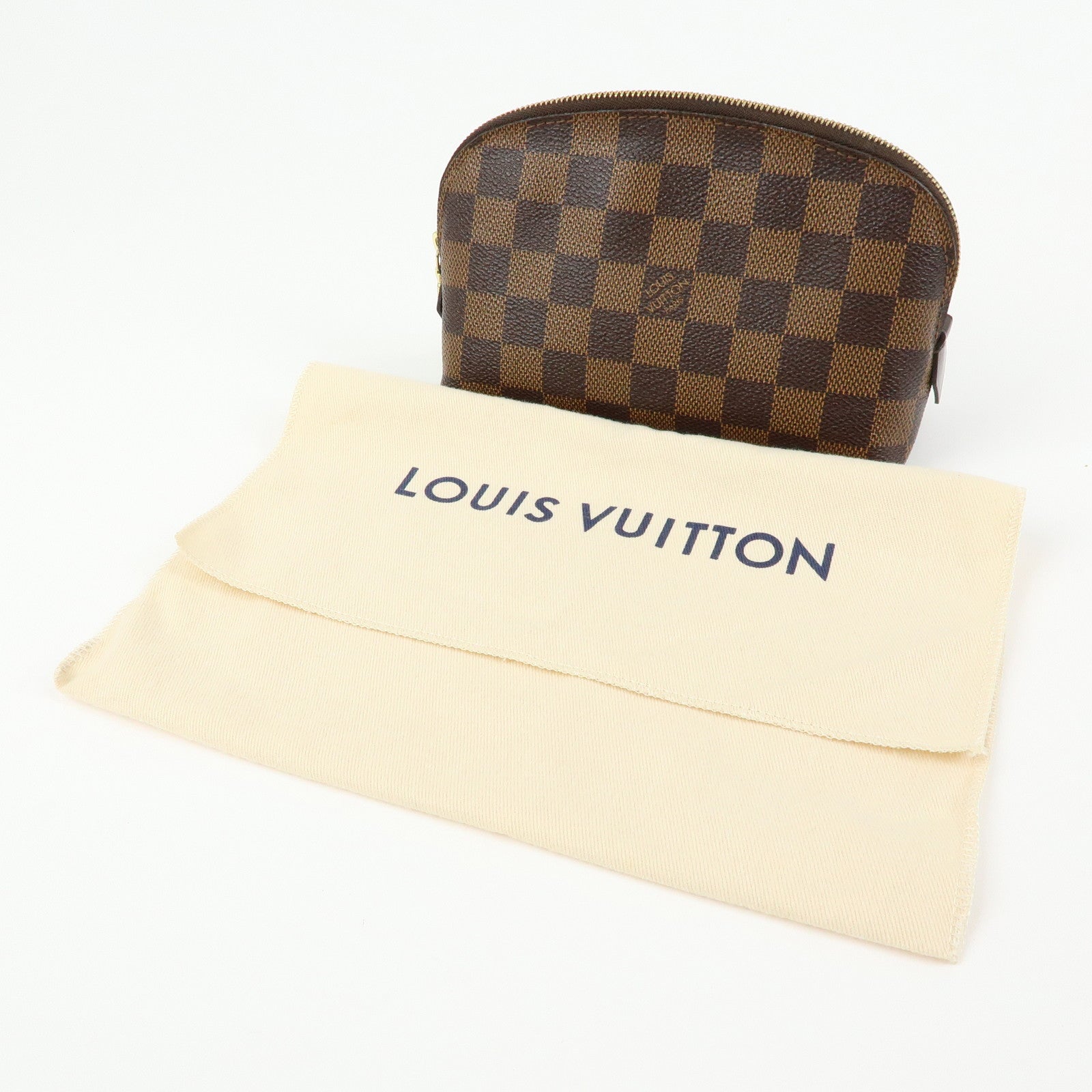 Louis Vuitton Damier Pochette Cosmetic PM Pouch Brown N47516