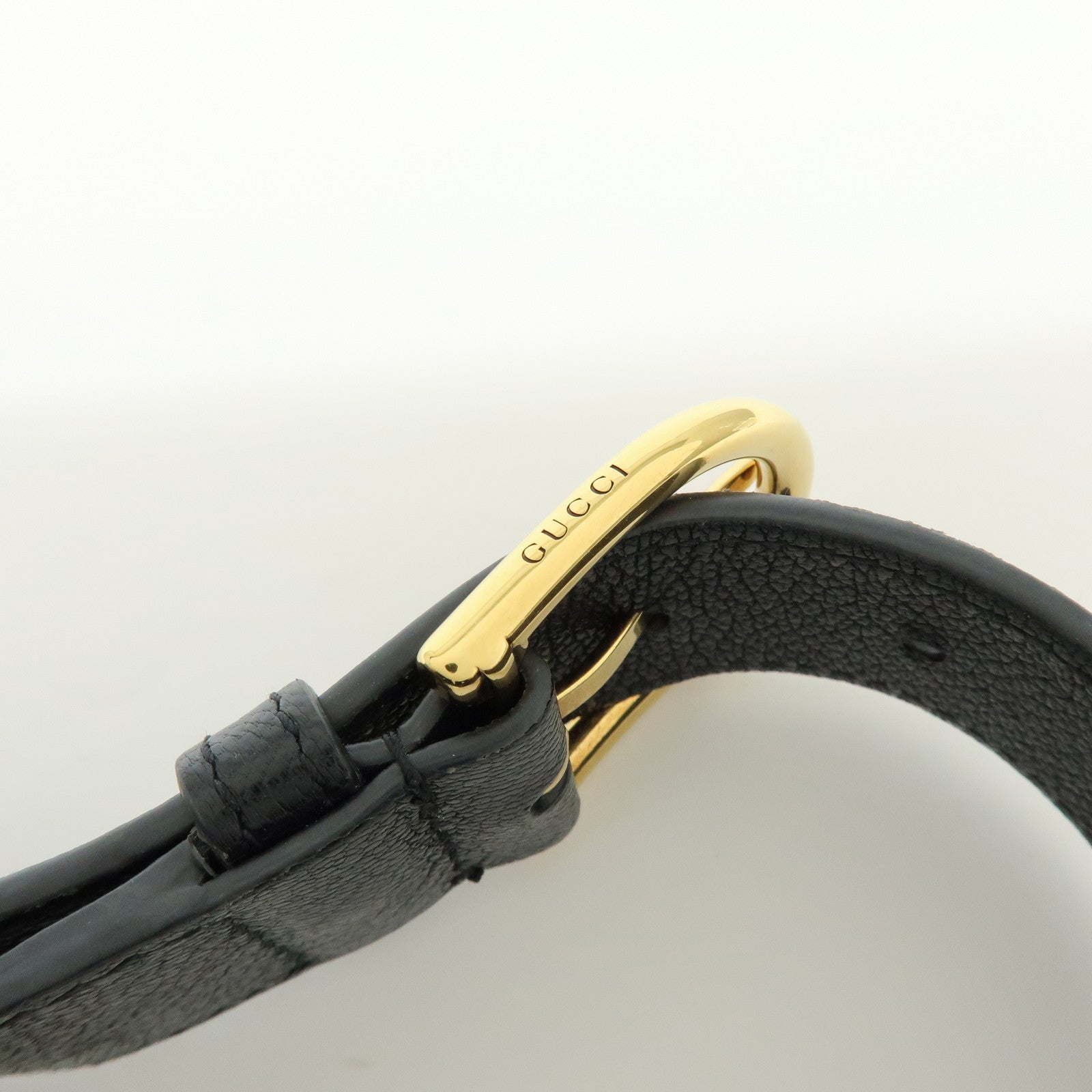 GUCCI GG Marmont Leather Small Hand Bag Black 139076