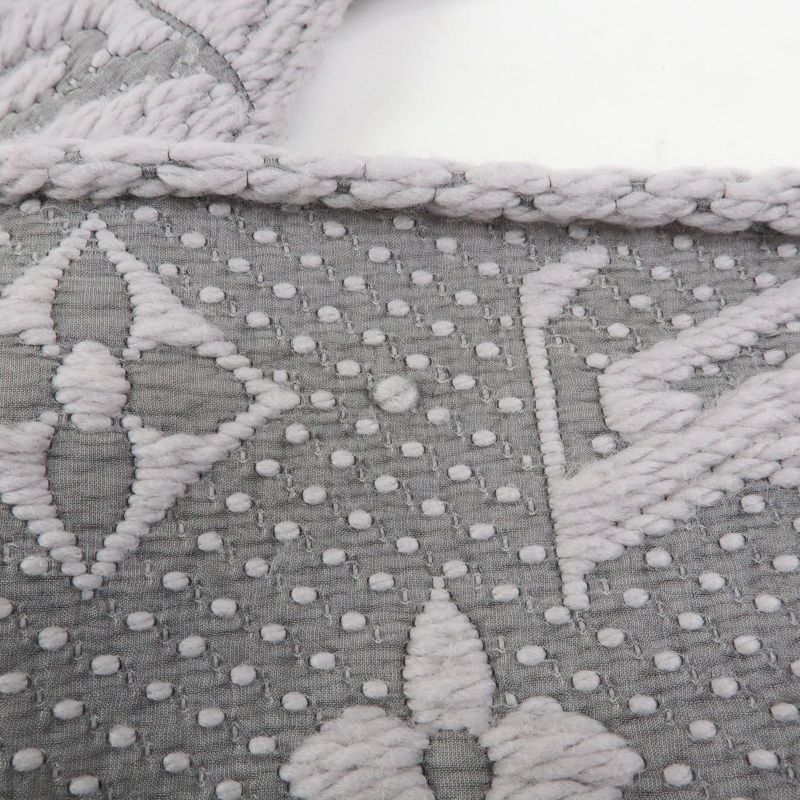 Louis Vuitton Monogram Escharp Logo Mania Wool Silk Scarf M74742