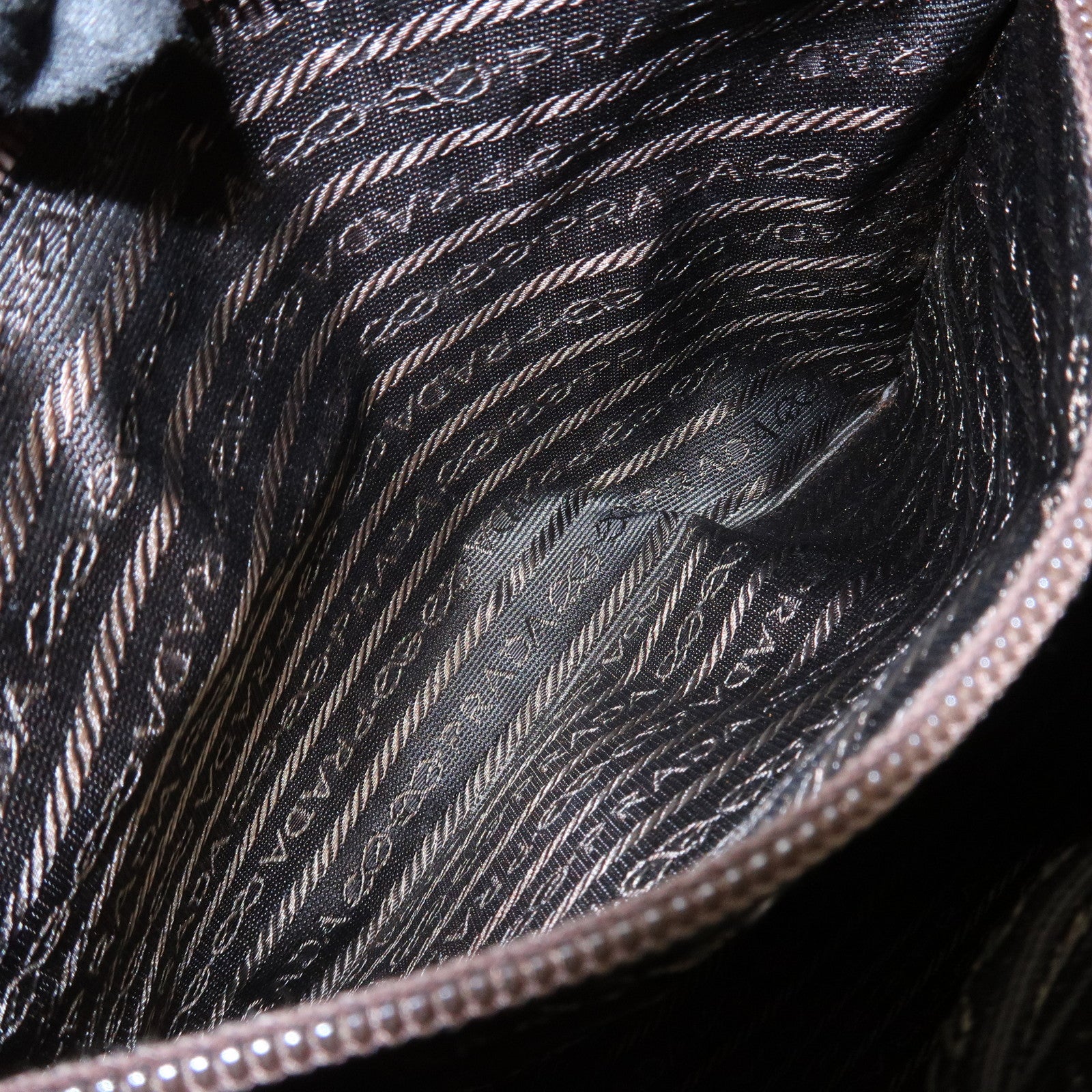 PRADA Triangle Logo Nylon Tote Bag Hand Bag Gray