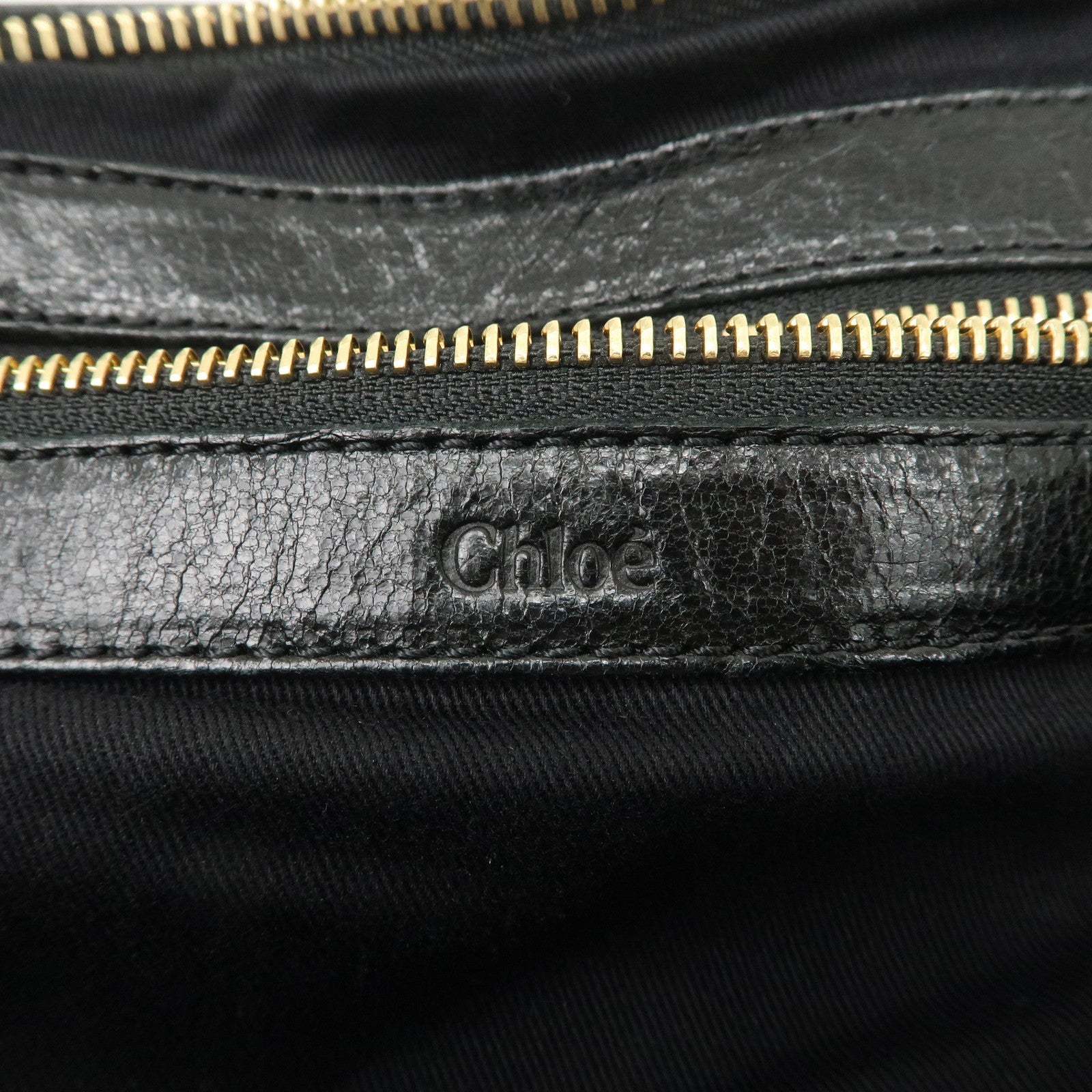 Chloe ETHEL Leather 2Way Hand Bag Shoulder Bag Crossbody Bag Black