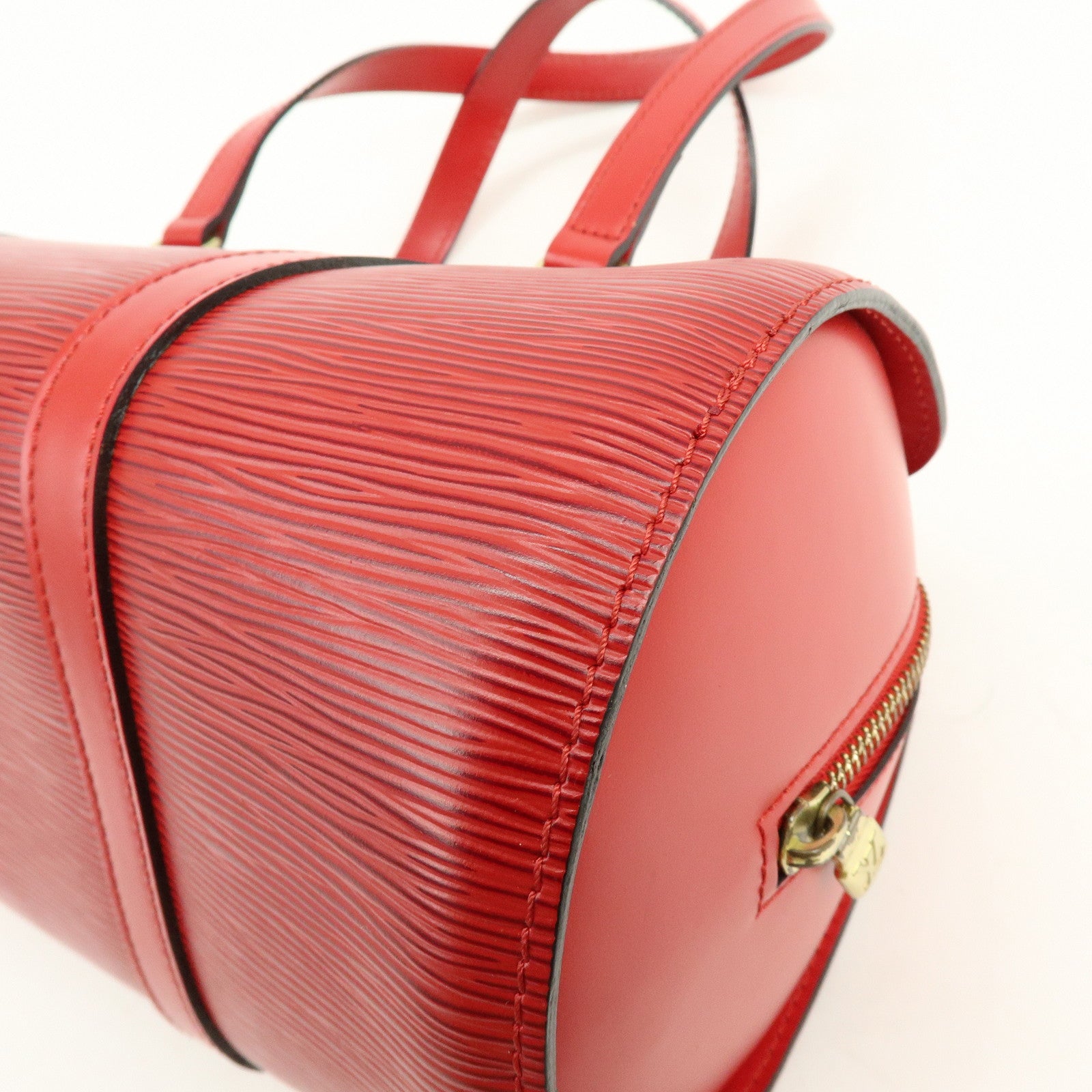 Louis Vuitton Epi Soufflot Hand Bag Castillian Red M52227
