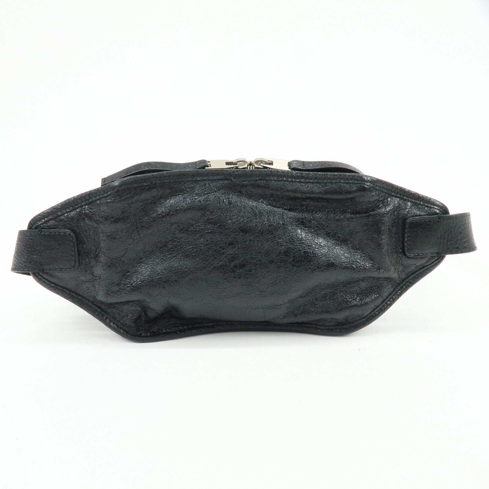 BALENCIAGA Neo Lift Leather Waist Bag Body Bag Black 542013