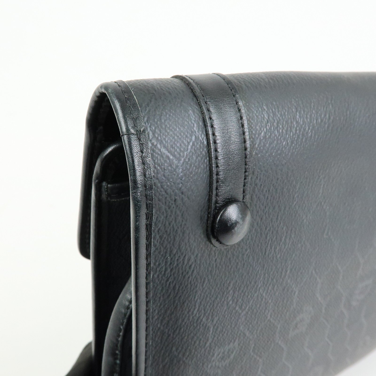 Christian Dior Honeycomb PVC Leather Shoulder Crossbody Bag Black