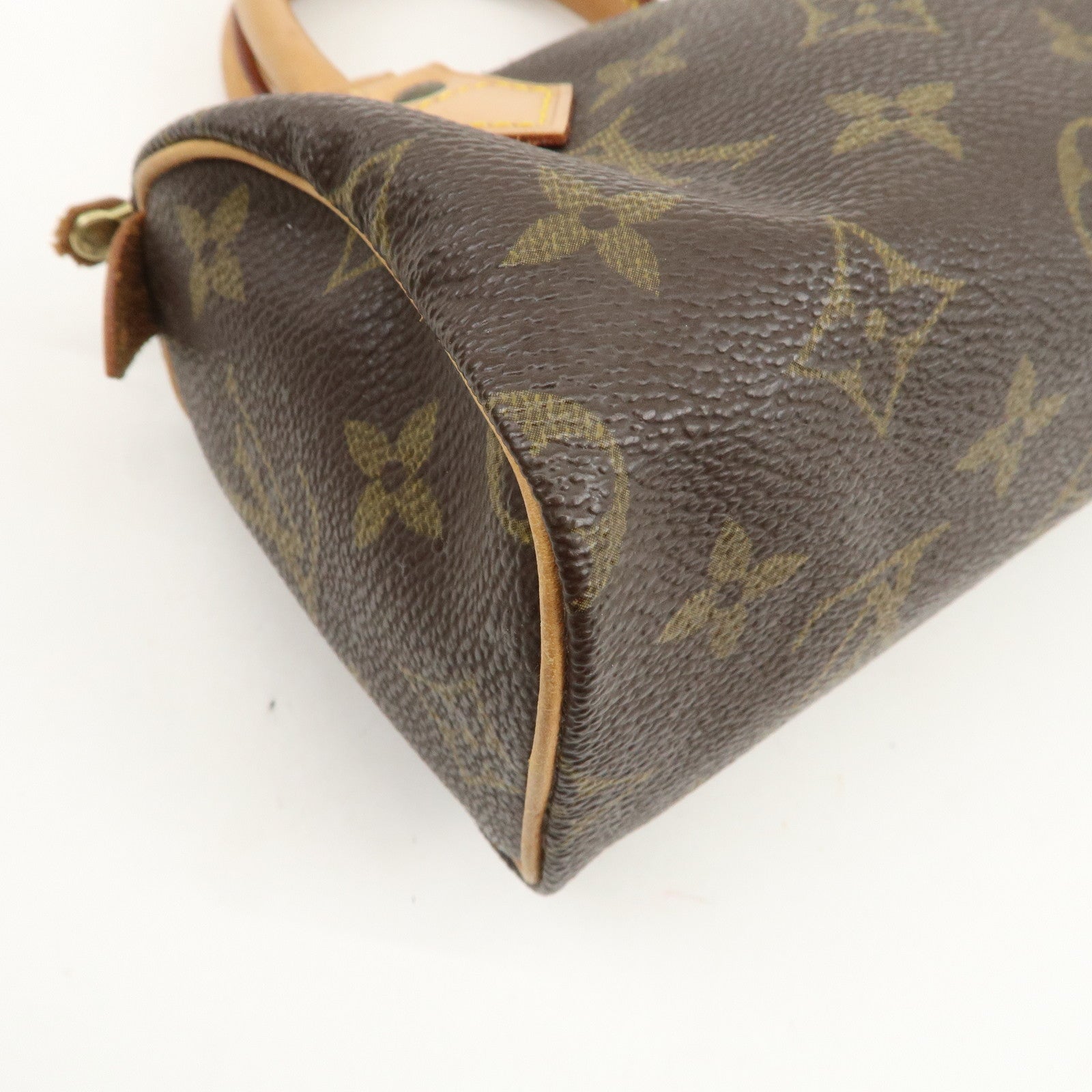 Louis Vuitton Monogram Mini Speedy Hand Bag Boston Bag Brown M41534