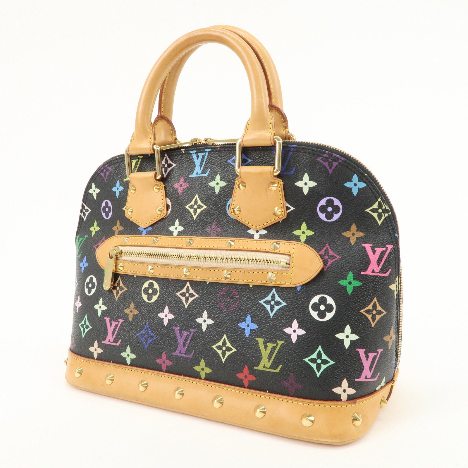 Louis Vuitton Monogram Multicolor Alma Hand Bag Noir M92646