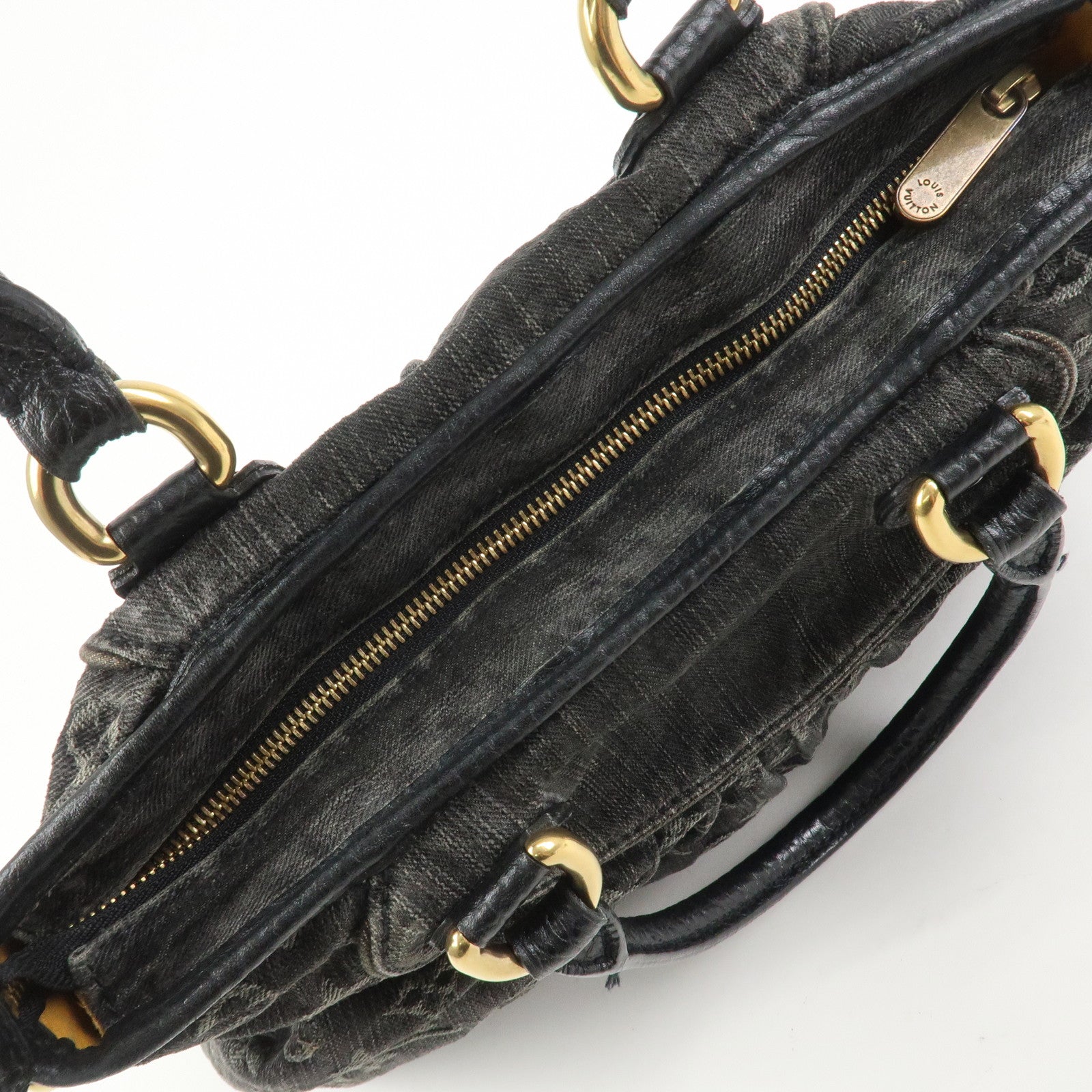 Louis Vuitton Monogram Denim Neo Cabby MM 2Way Bag Noir M95351