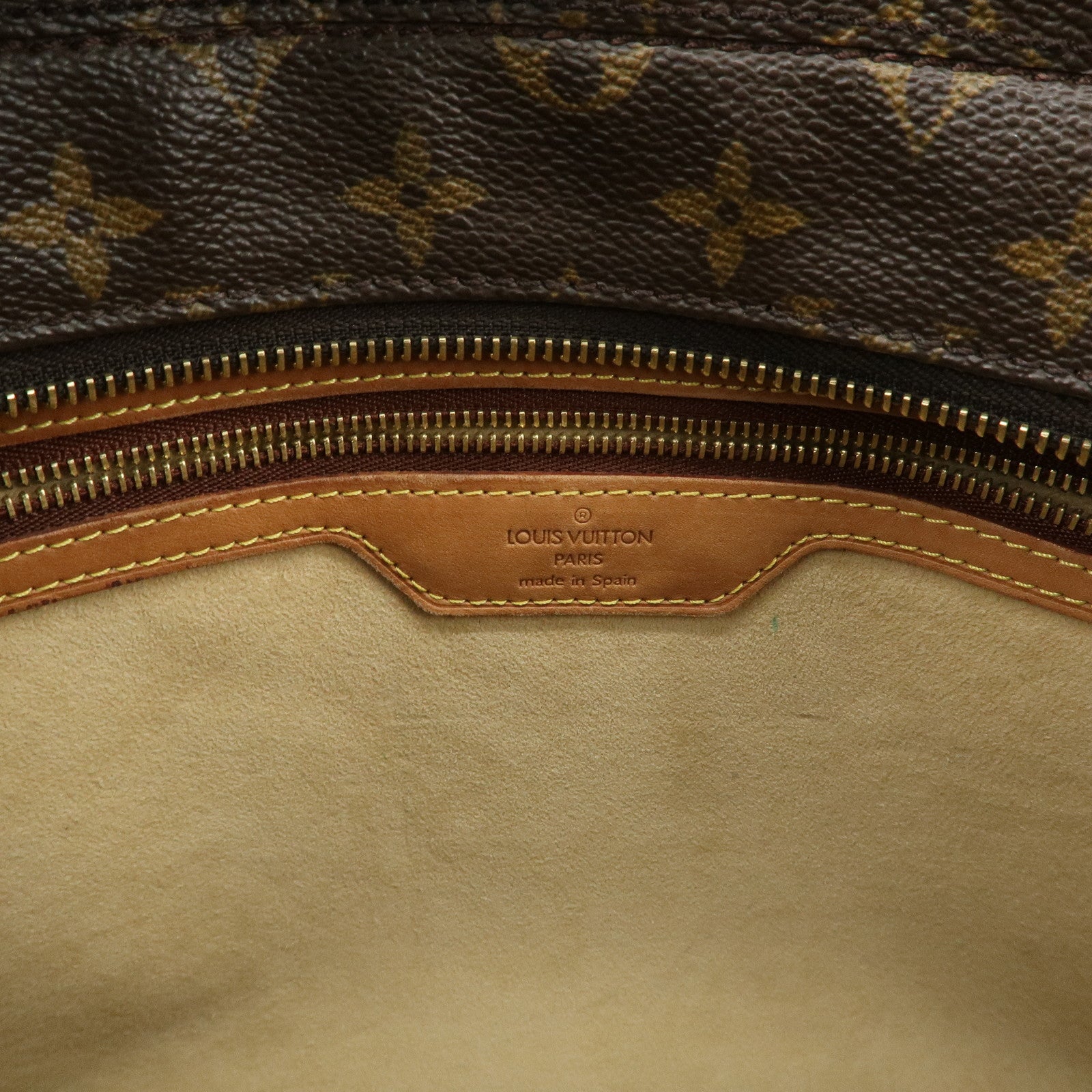 Louis Vuitton Monogram Luco Tote Bag Hand Bag Brown M51155 Used