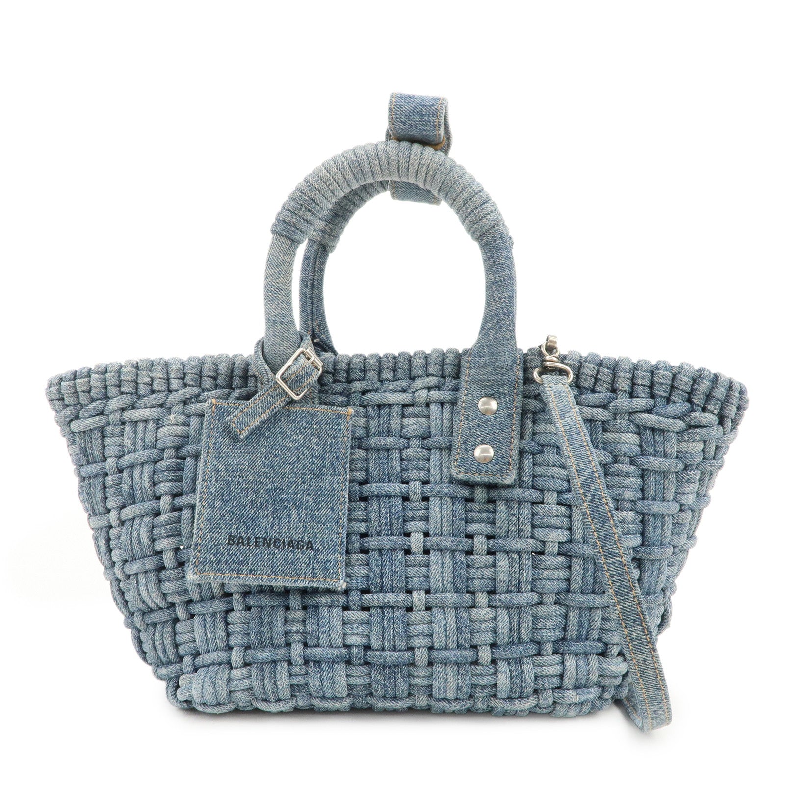 BALENCIAGA BISTRO XS 2WAY Bag Hand Bag Denim Blue 671342
