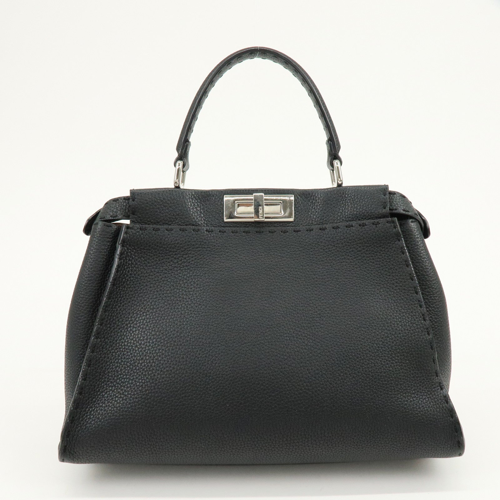 FENDI Selleria Peekaboo Leather 2Way Bag Hand Shoulder Bag 8BN290