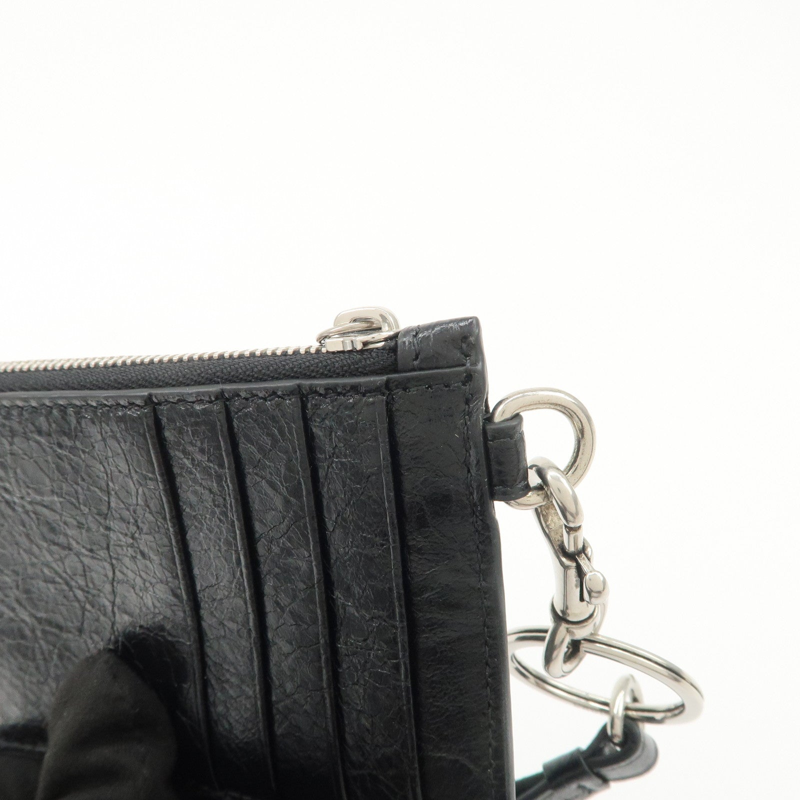 BALENCIAGA Le Cagole Leather Card Holder Fragment Case 764324