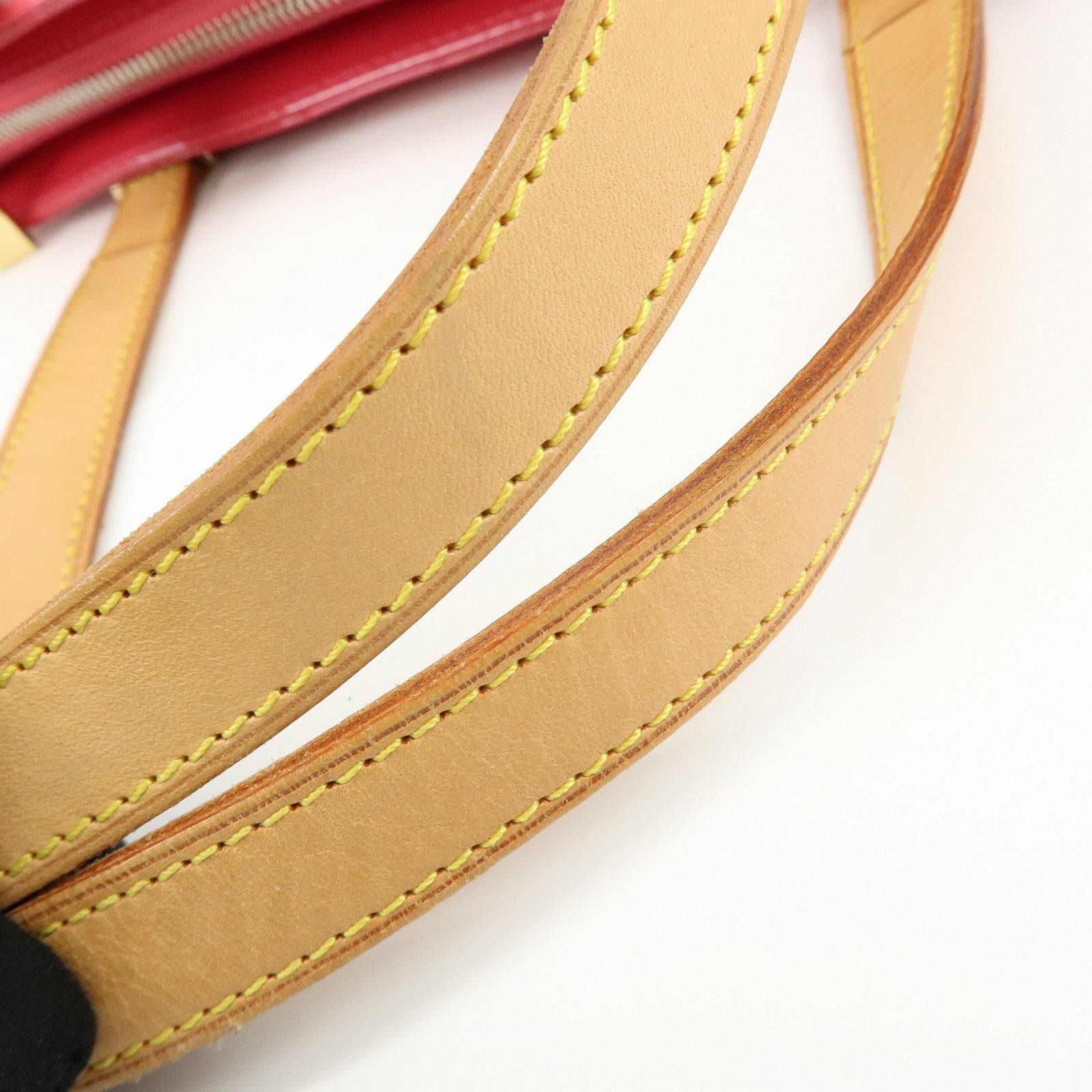 Louis Vuitton Monogram Vernis Houston Hand Bag Framboise N9135F