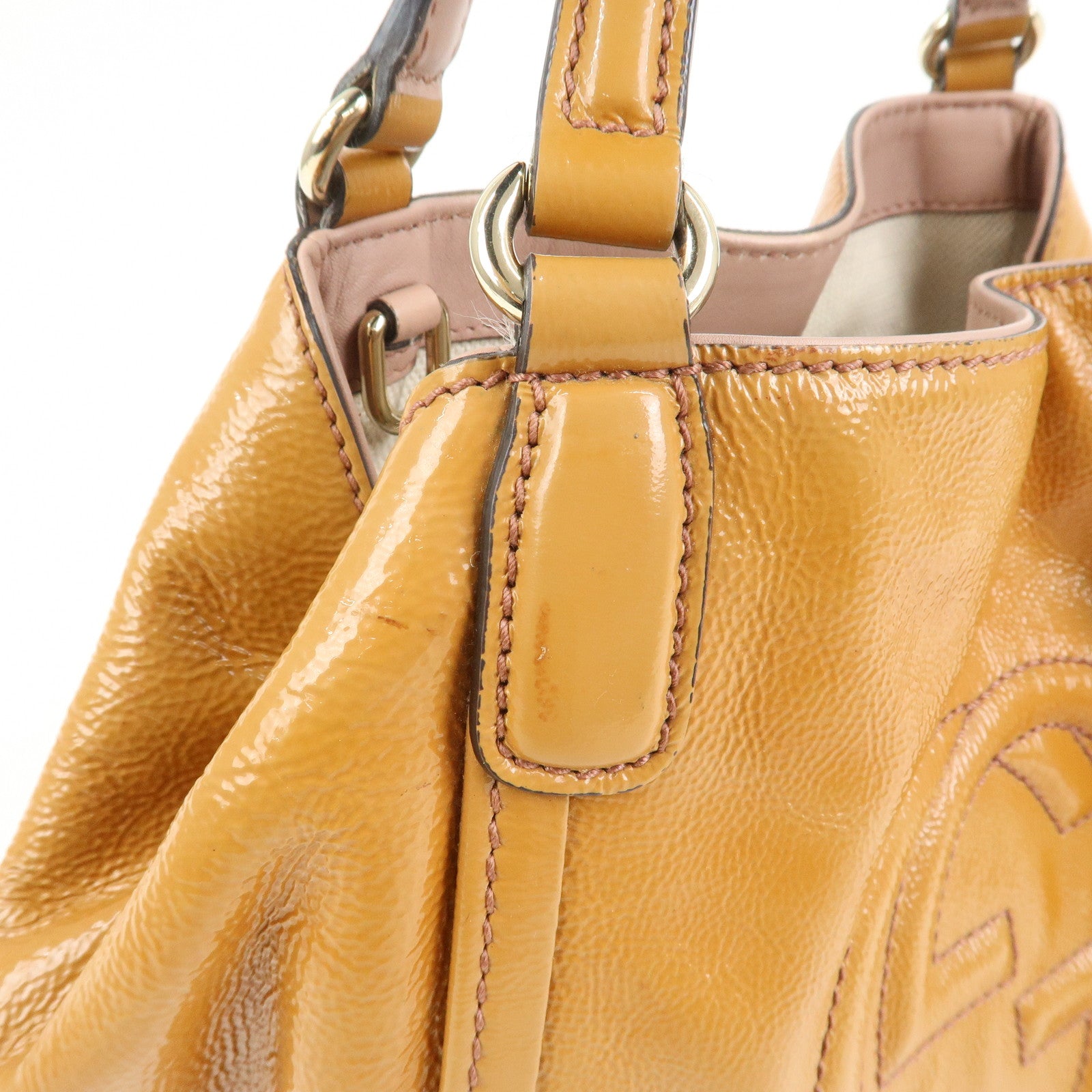 GUCCI SOHO Interlocking G 2Way Bag Hand Bag Shoulder Bag 336751