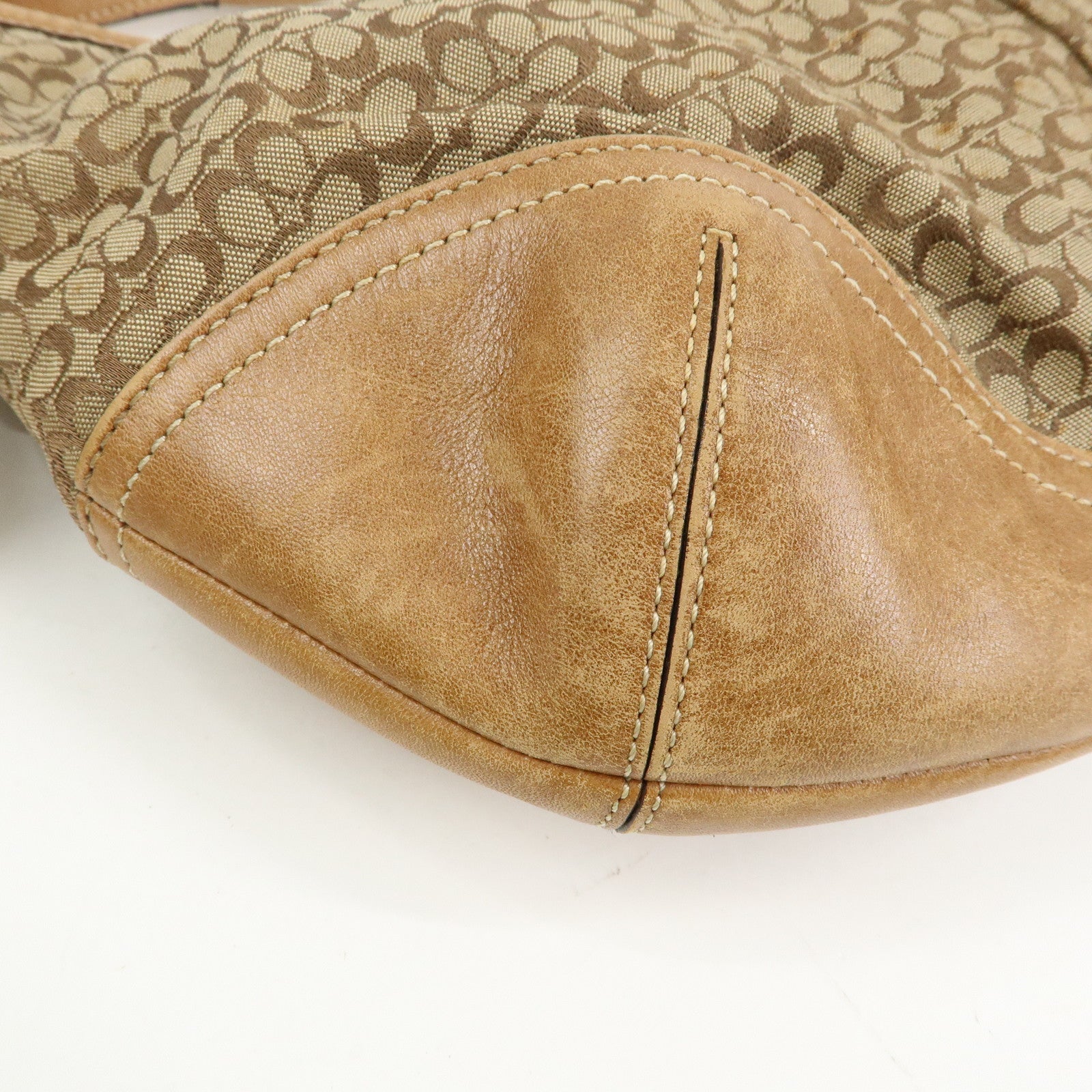 COACH Signature Ergo Set of 2 Leather Canvas Shoulder Bag Brown