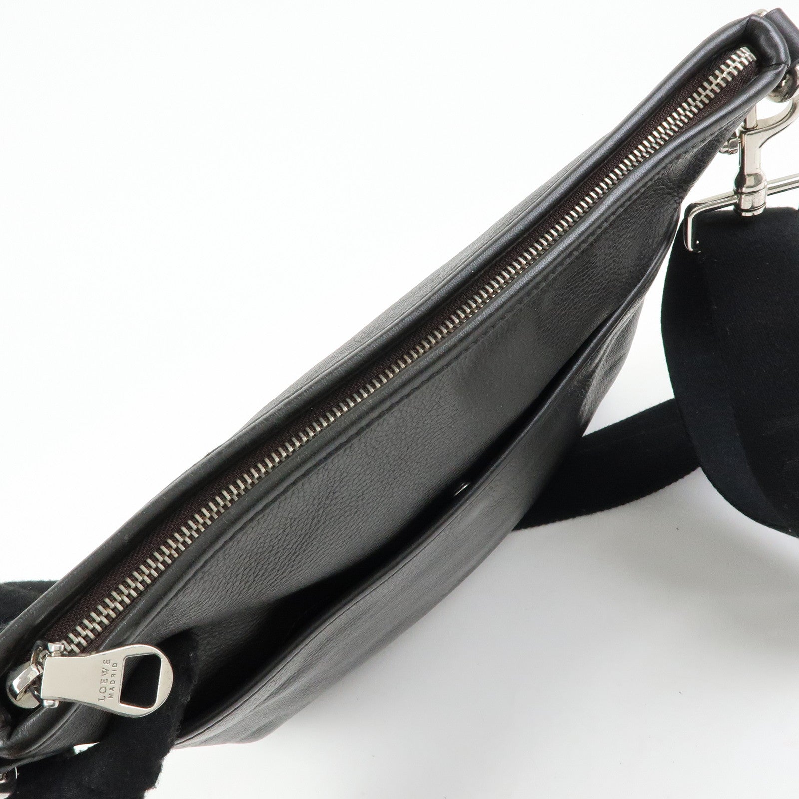 LOEWE Anagram Leather Shoulder Bag Crossbody Bag Dark Brown