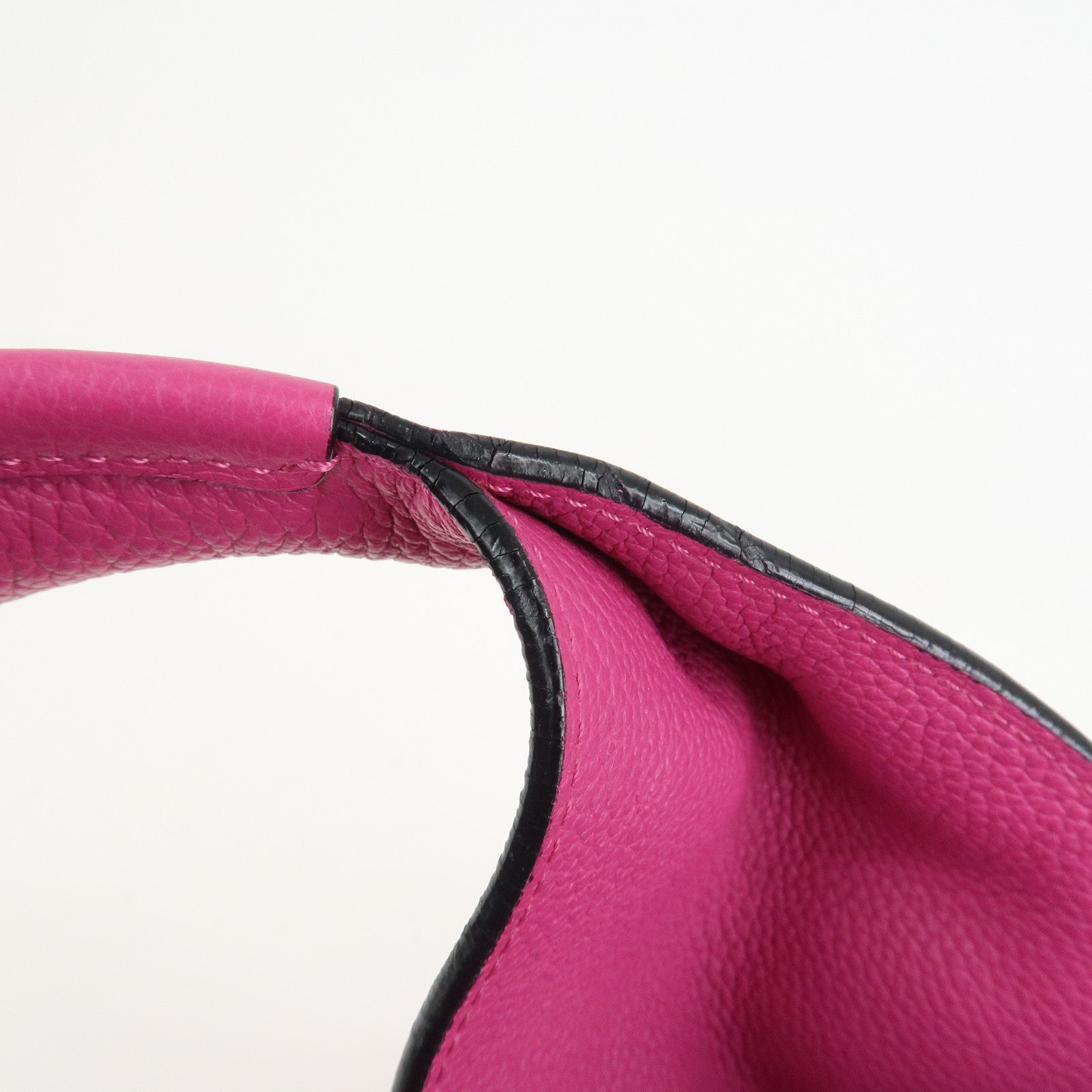 LOEWE Logo Dunas Anagram Leather Hand Bag Shoulder Bag Pink