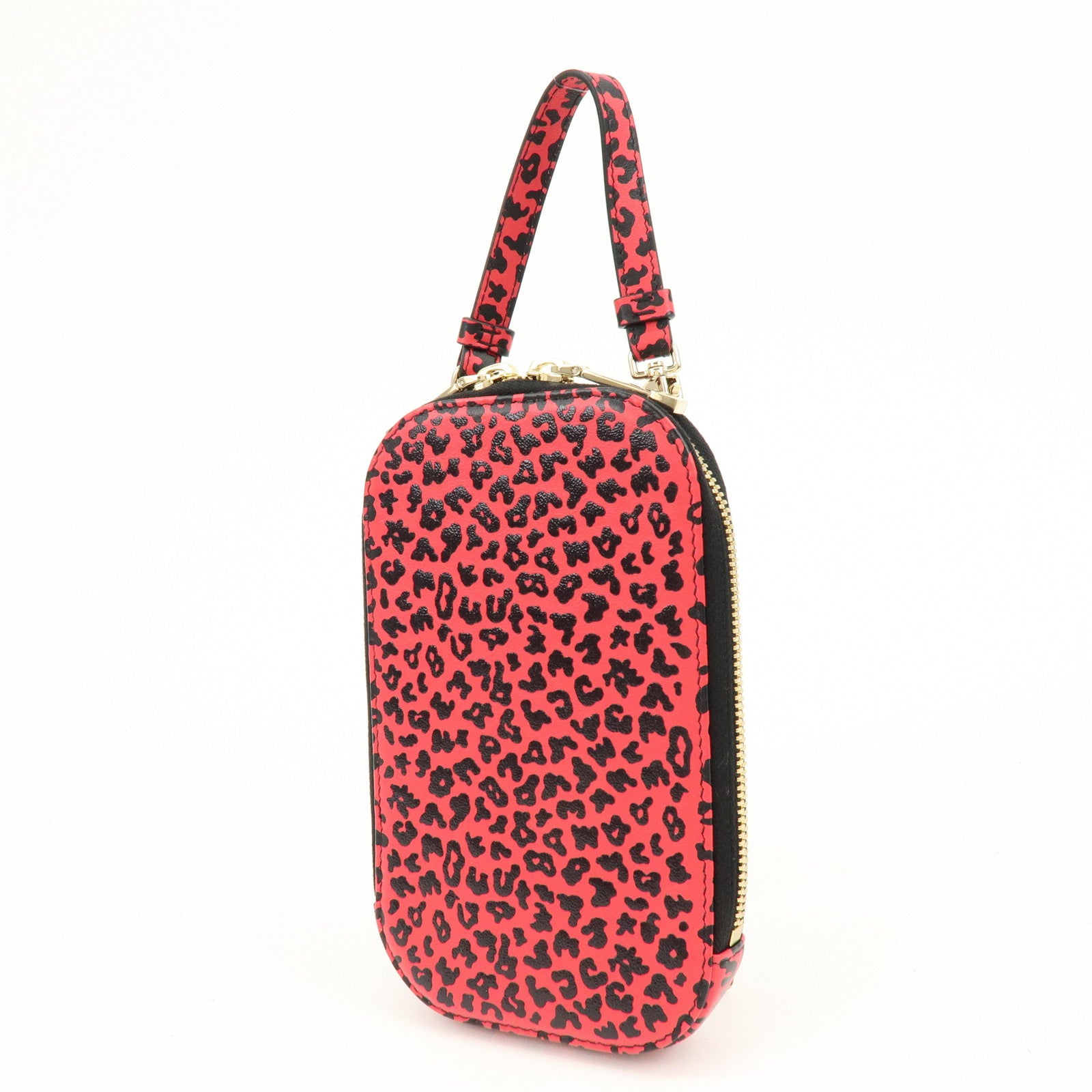 Christian Dior Lady Dior Call’in Dior Leather Phone Holder Pink