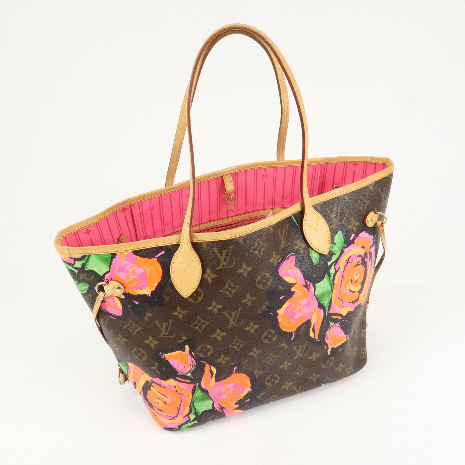 Louis Vuitton Monogram Rose Neverfull MM Tote Shoulder Bag M48613