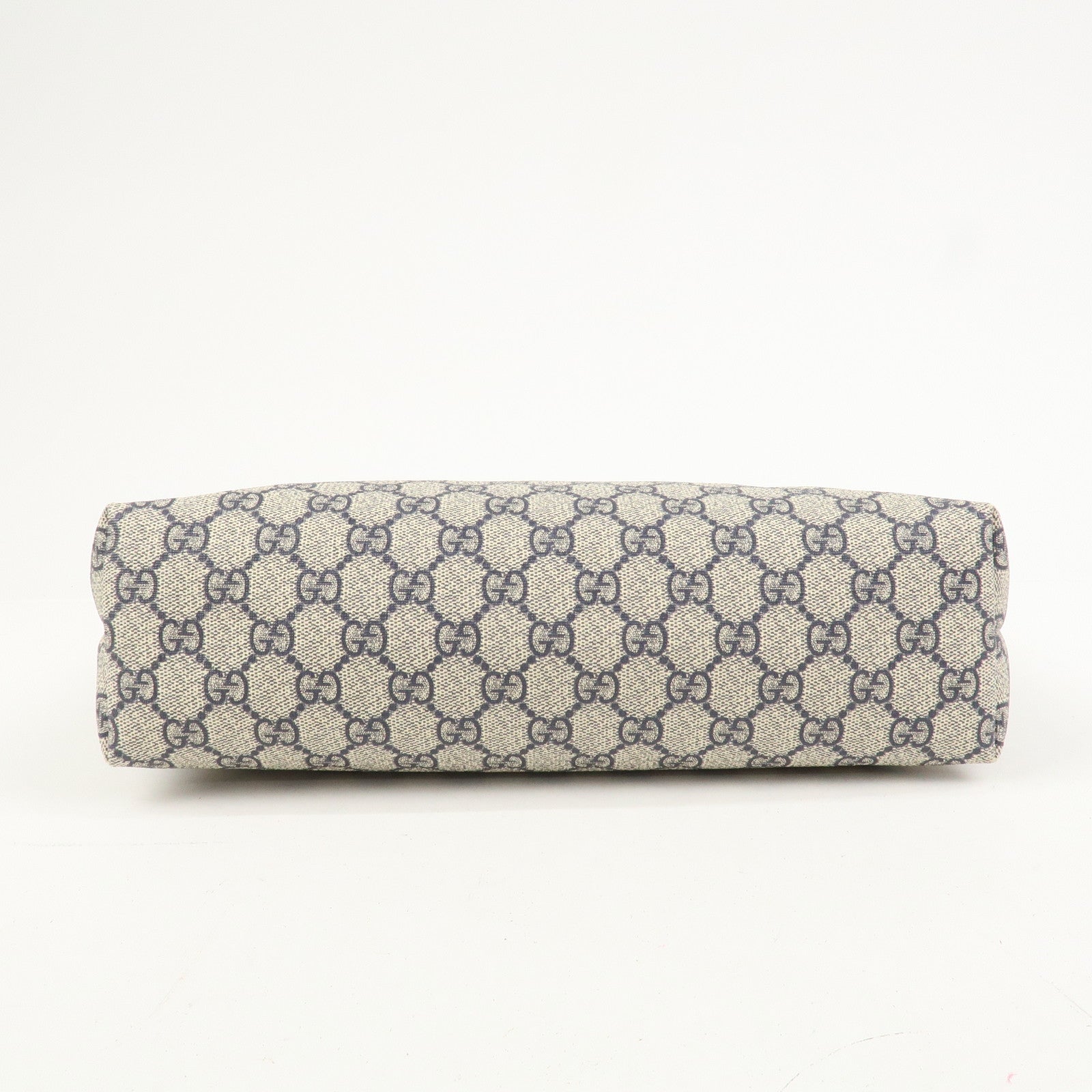 GUCCI GG Supreme PVC Leather Tote Bag Hand Bag Beige Black 211138