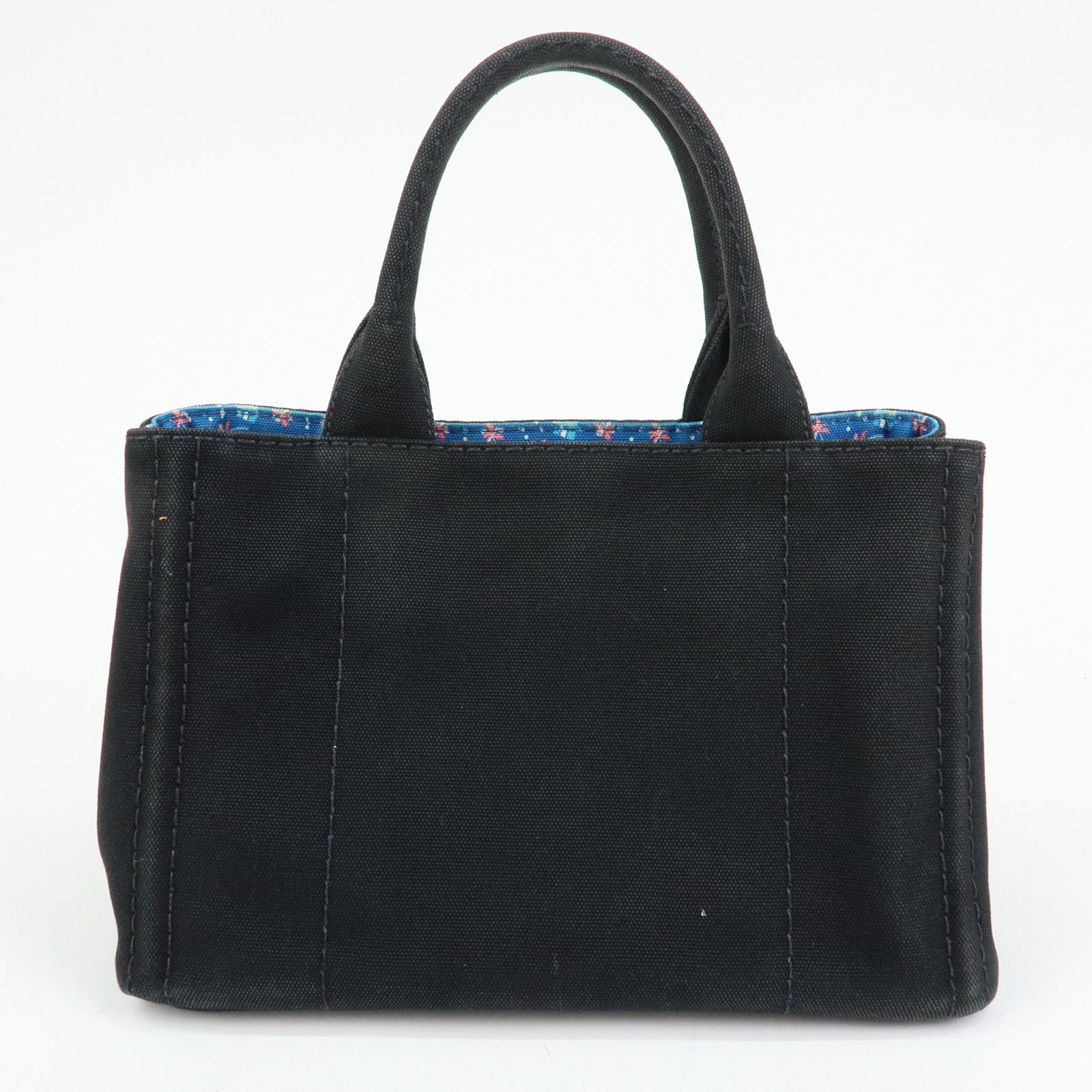 PRADA Triangle Logo Canapa Mini Canvas 2Way Bag Hand Bag 1BG439