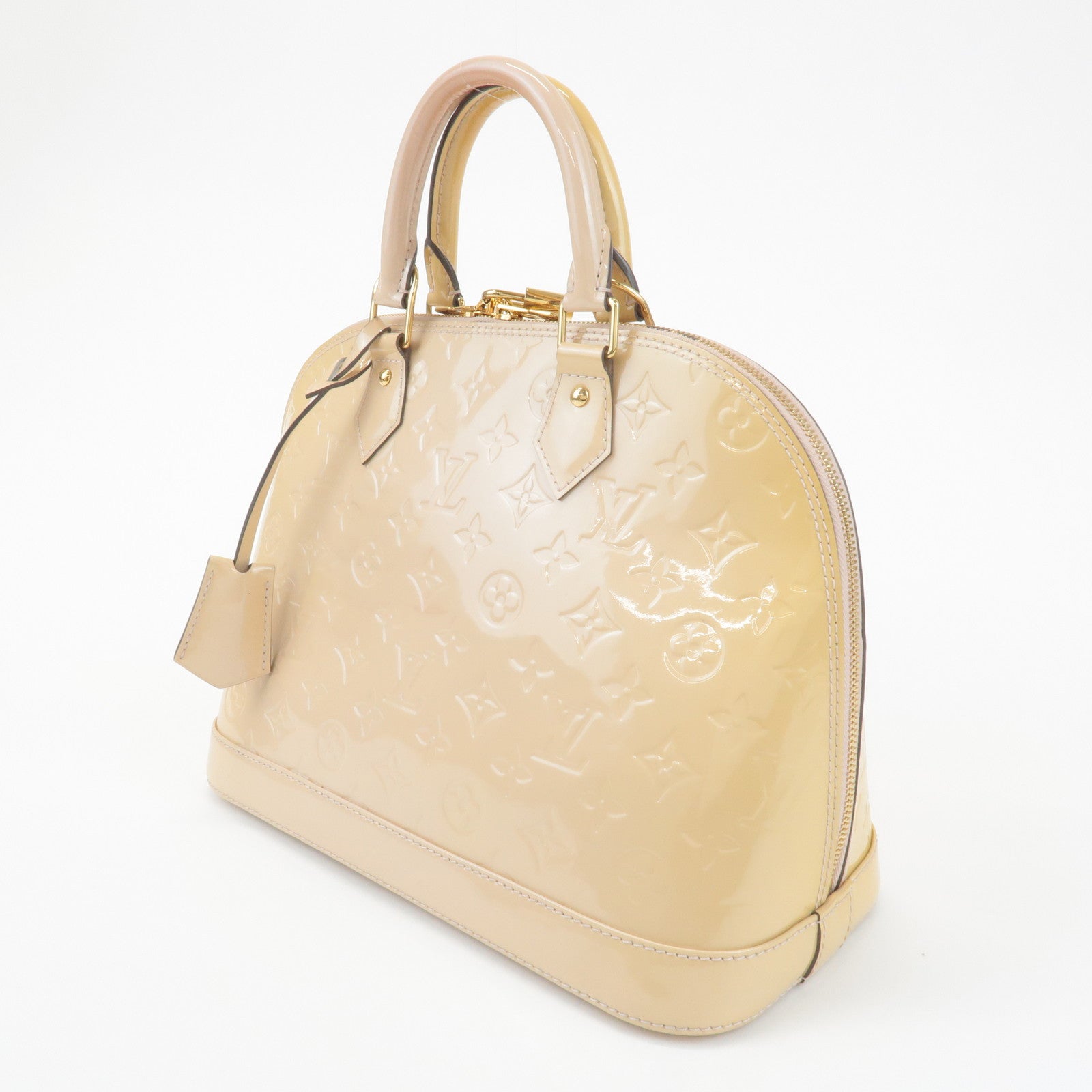 Louis Vuitton Monogram Vernis Leather Alma PM Hand Bag Dune M90170 Used