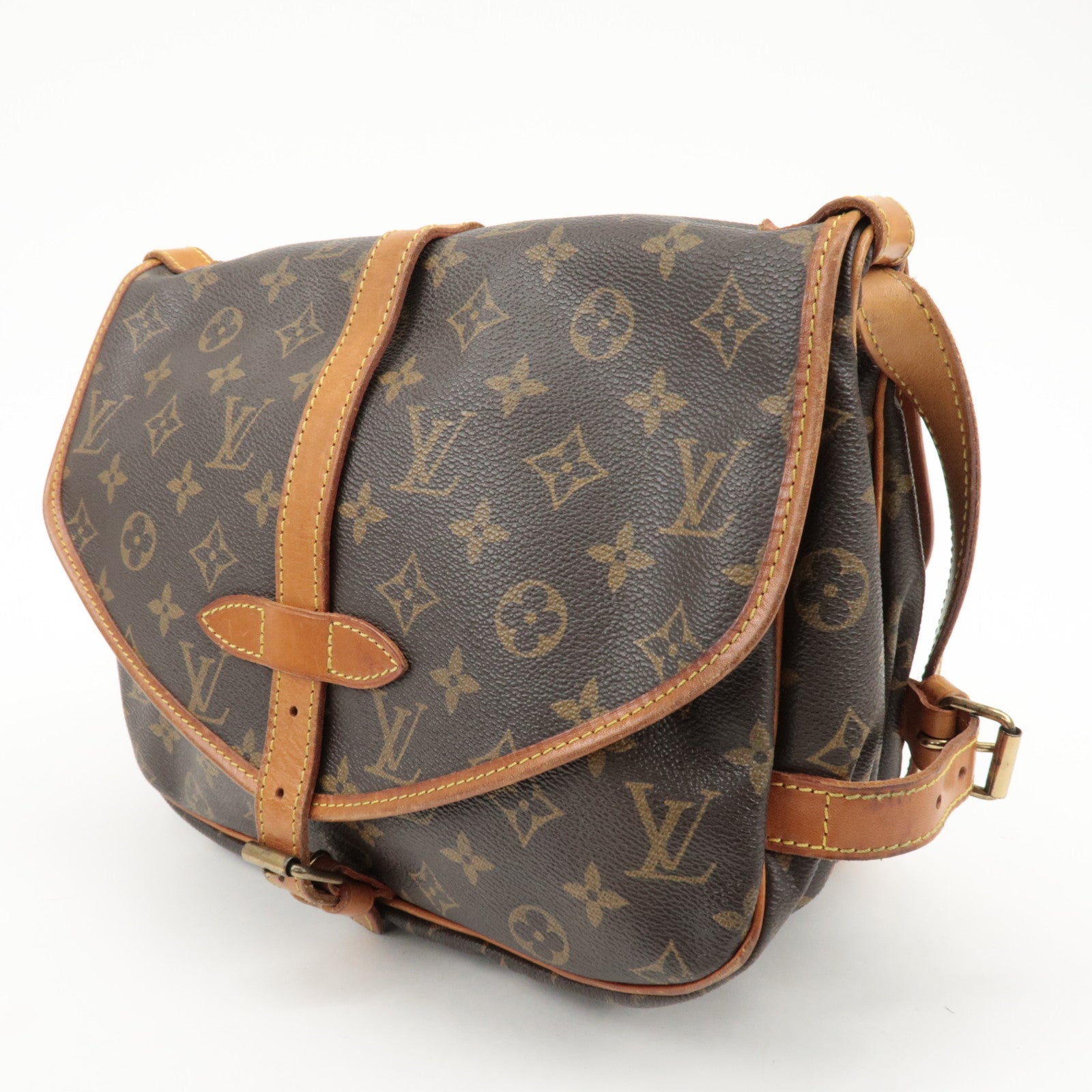 Louis Vuitton Monogram Saumur 30 Shoulder Bag Brown M42256 Used