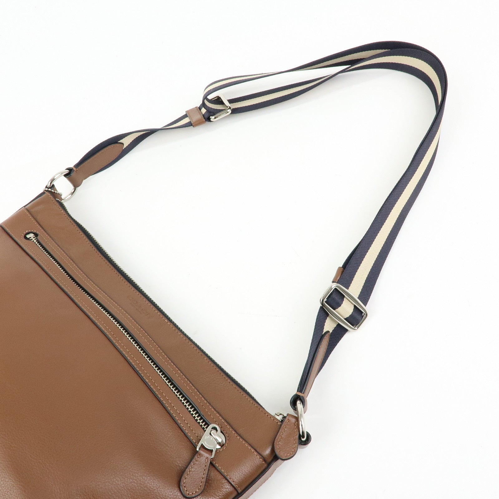 COACH Leather Charles Flight Bag Shoulder Bag Crossbody Bag Brown