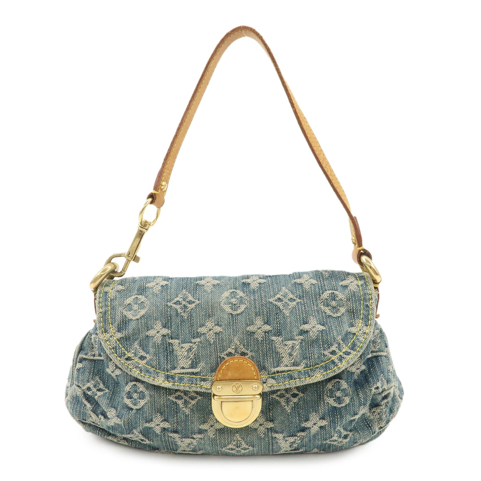 Louis Vuitton Monogram Denim Mini Pleaty Shoulder Bag M95050