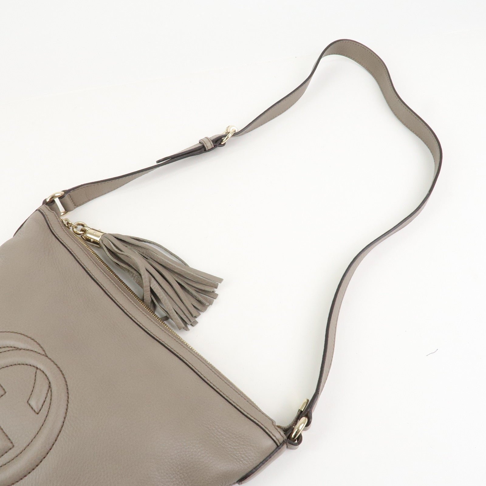 GUCCI SOHO Interlocking G Leather Shoulder Crossbody Bag 308361