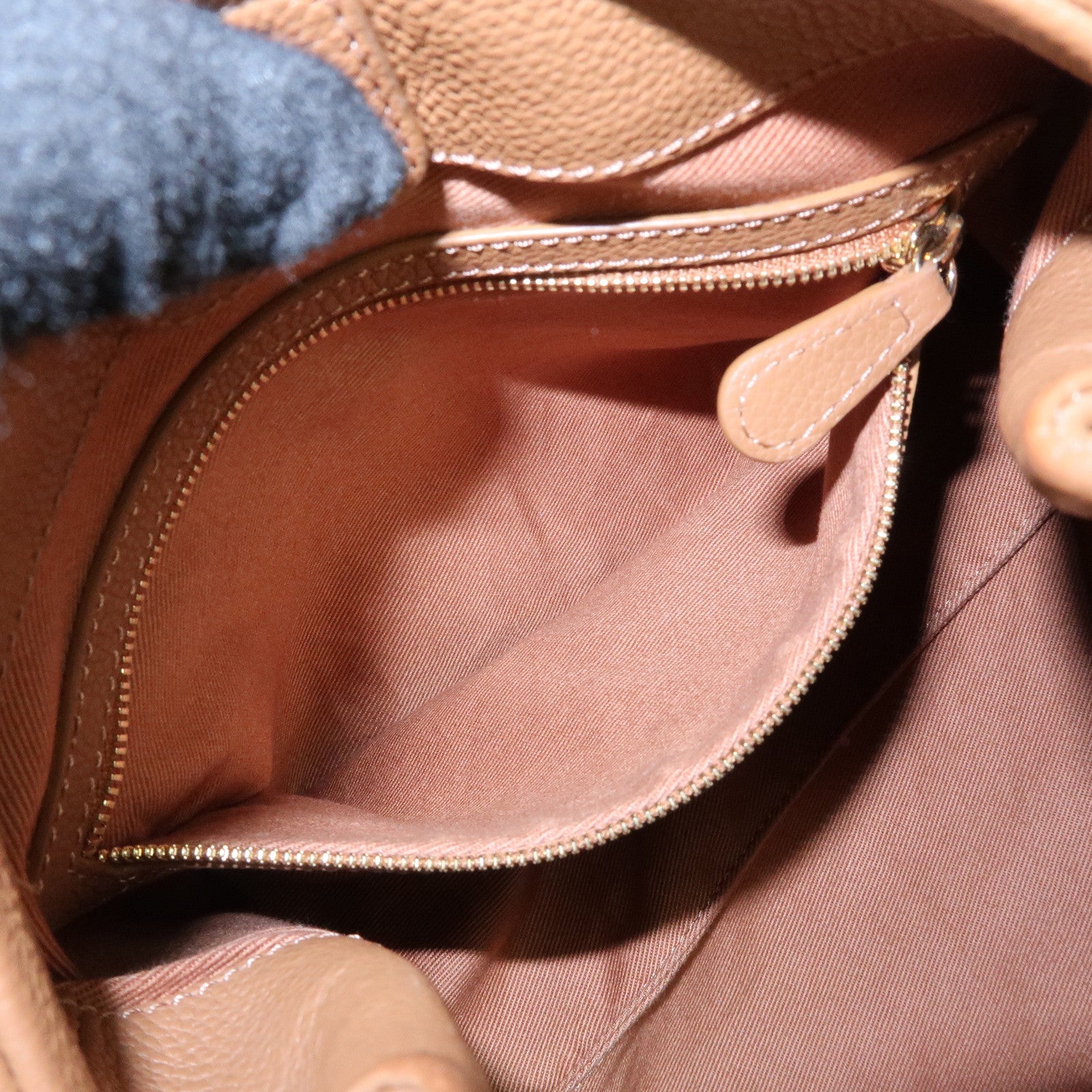 Polene Numero Neuf Grained Calf Leather 2Way Hand Bag Camel