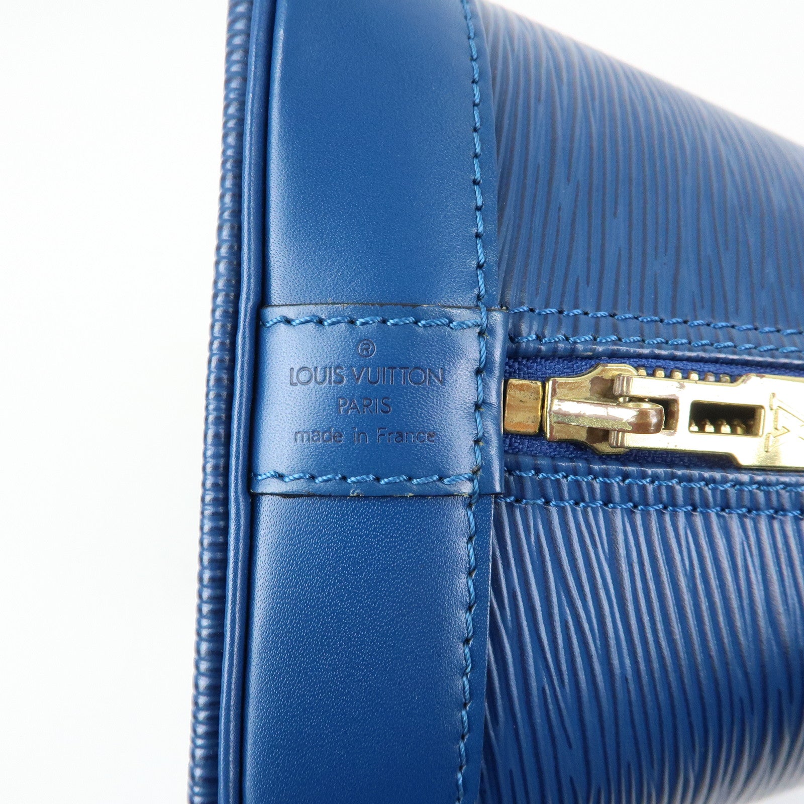 Louis Vuitton Epi Leather Alma Hand Bag Toledo Blue M52145