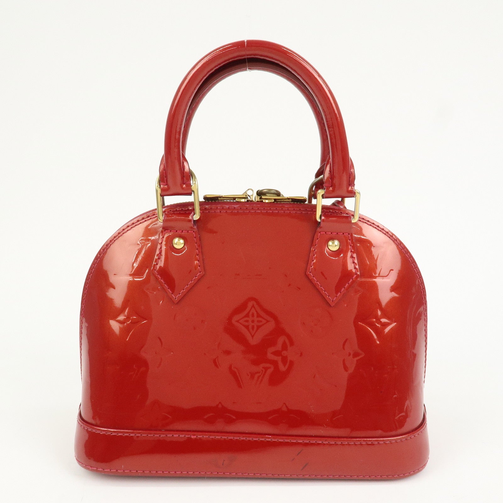 Louis Vuitton Monogram Vernis Alma BB 2Way Bag Red M91606