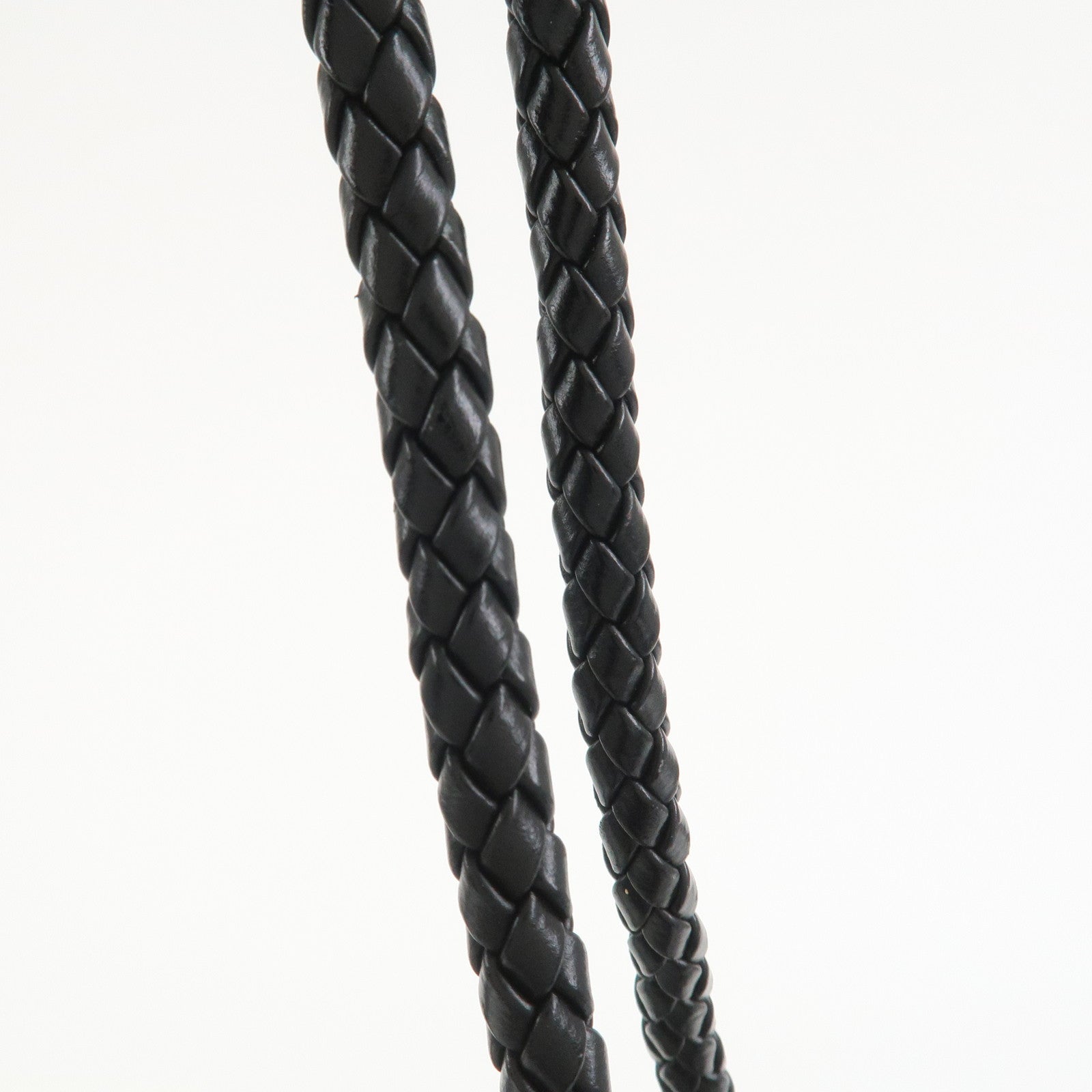 Cartier Leather Shoulder Bag Tote bag Black Silver