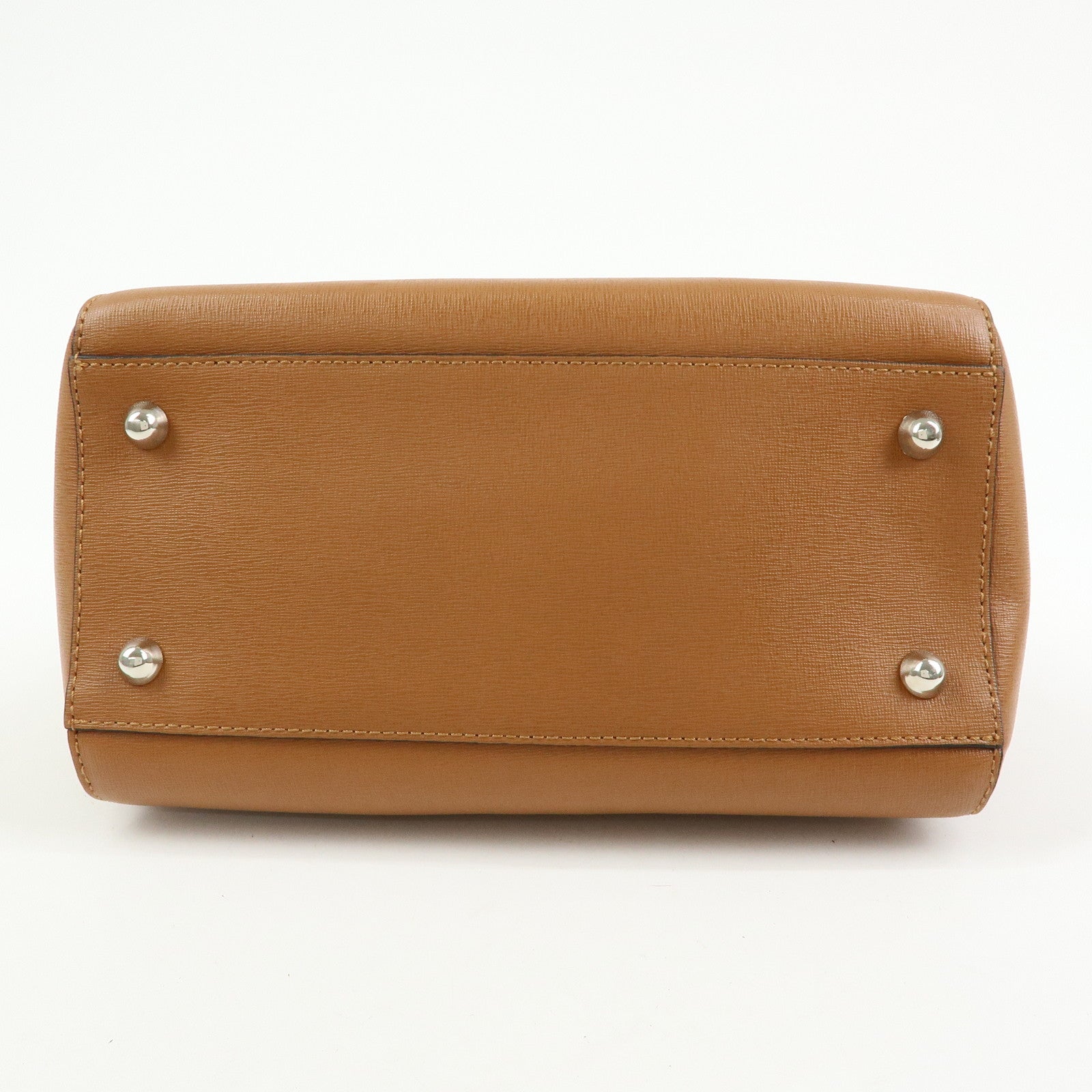 VALENTINO Leather 2Way Bag Hand Bag Shoulder Bag Brown