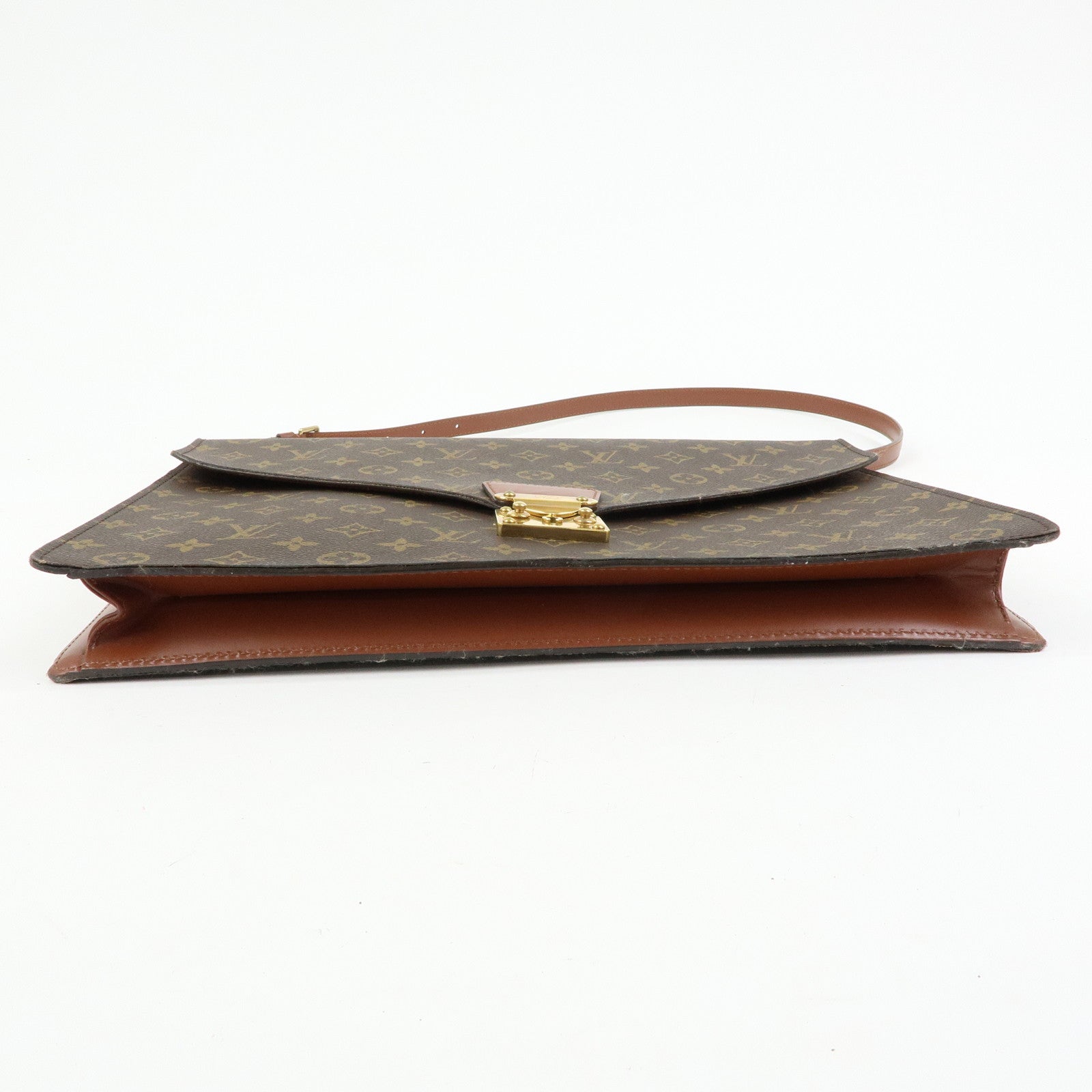 Louis Vuitton Monogram Porte‑Documents Bandouliere Brown M53338