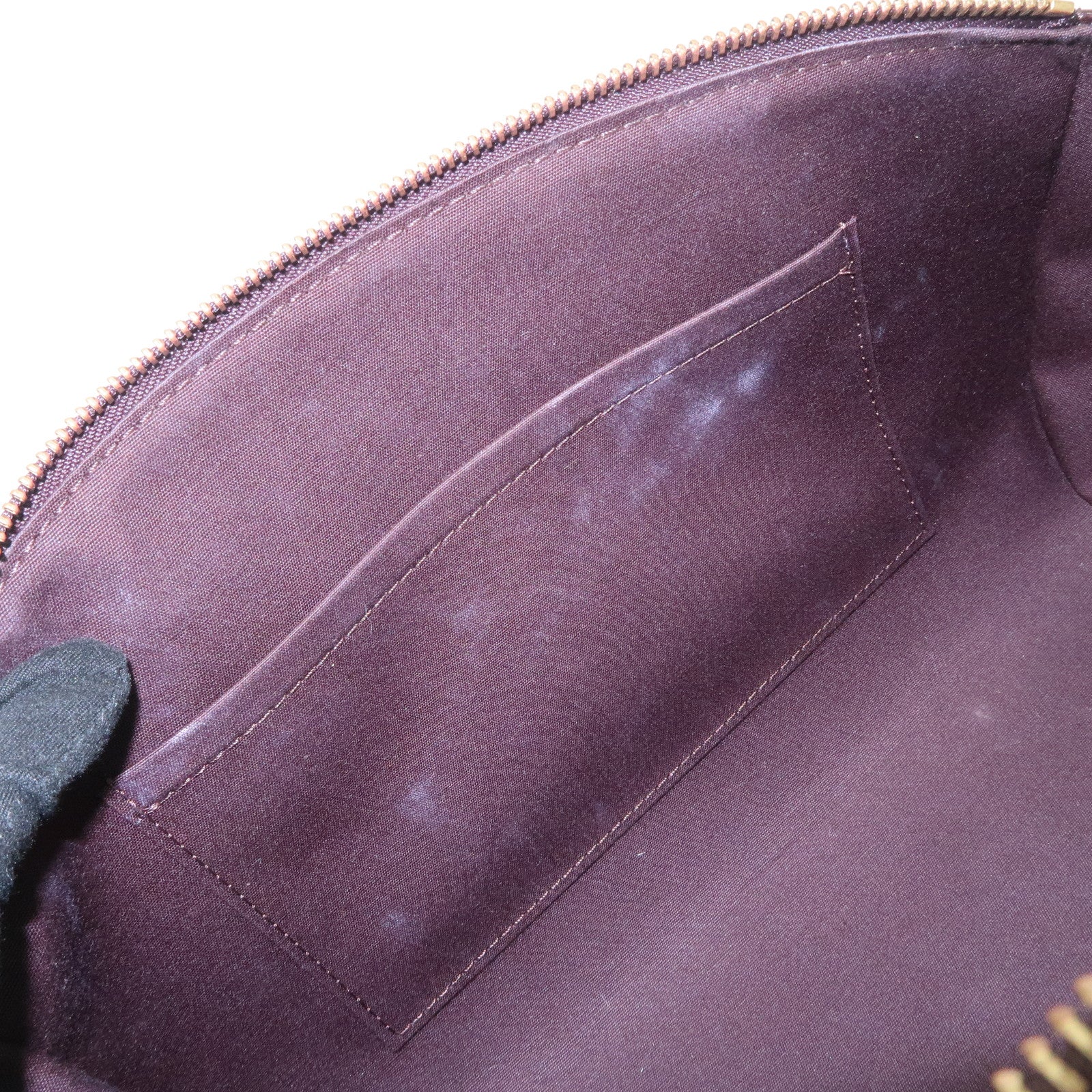 Louis Vuitton Monogram Vernis Leather Sherwood PM Hand Bag M91493