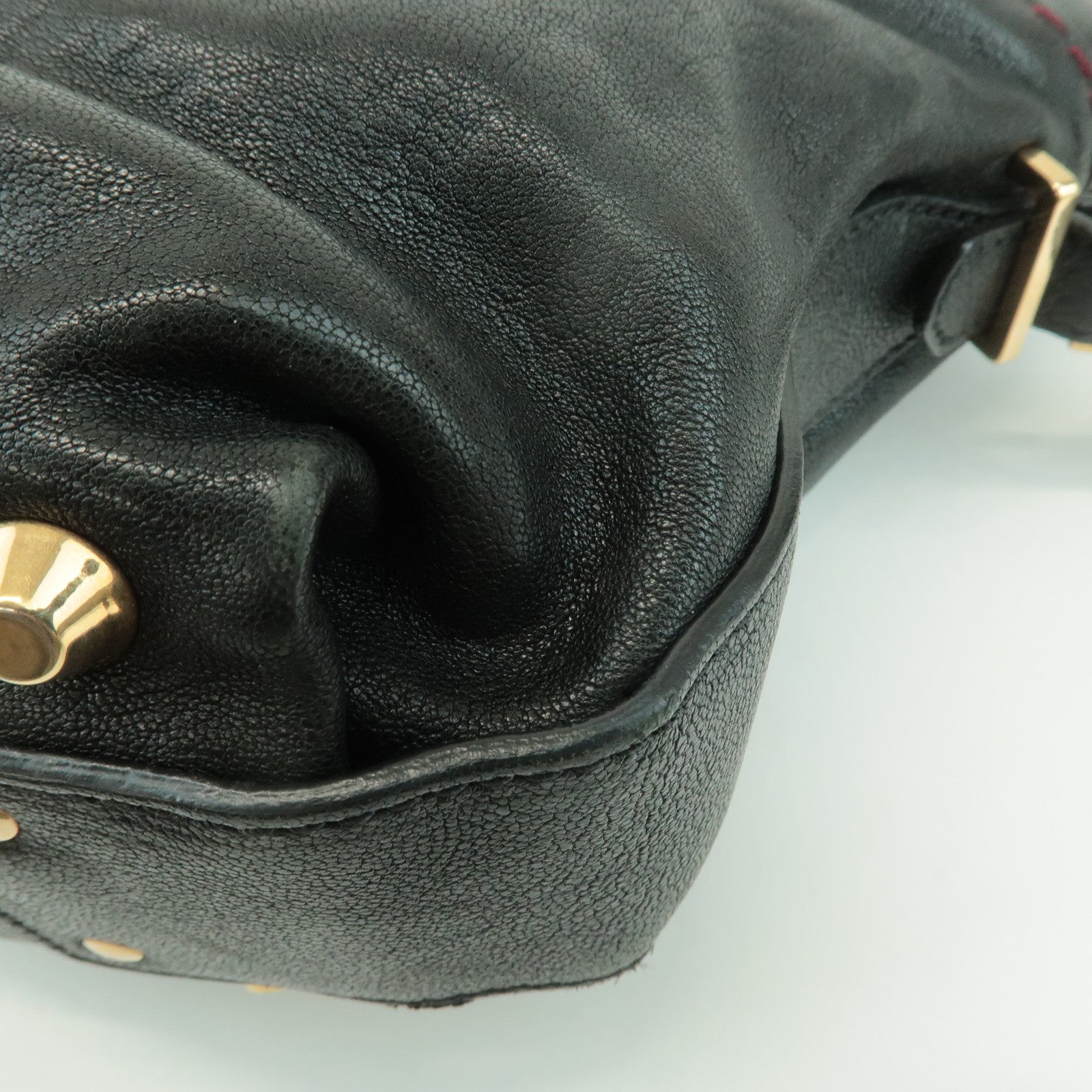 Chloe Angie Leather 2Way Tote Bag Hand Bag Shoulder Bag Black Used