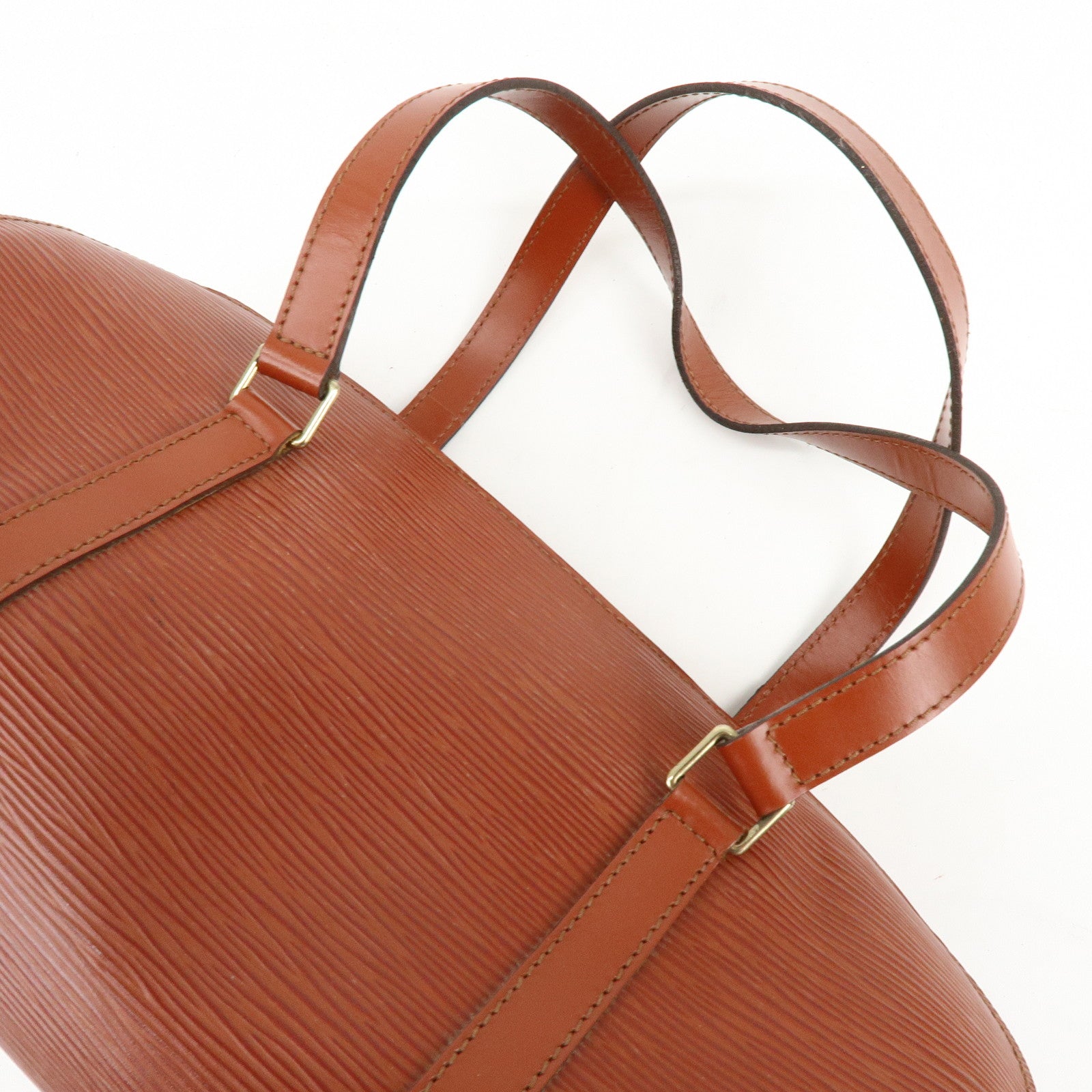 Louis Vuitton Epi Soufflot Leather Hand Bag Kenya Brown M52223