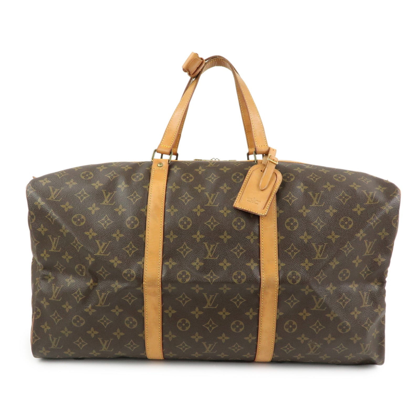 Louis Vuitton Monogram Sac Souple 55 Boston Bag Brown M41622