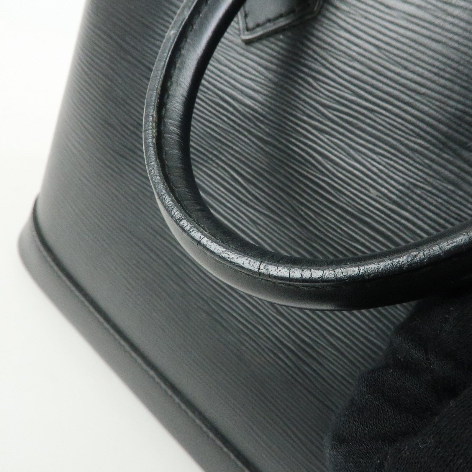 Louis Vuitton Epi Alma PM Leather Hand Bag Noir Black M52142