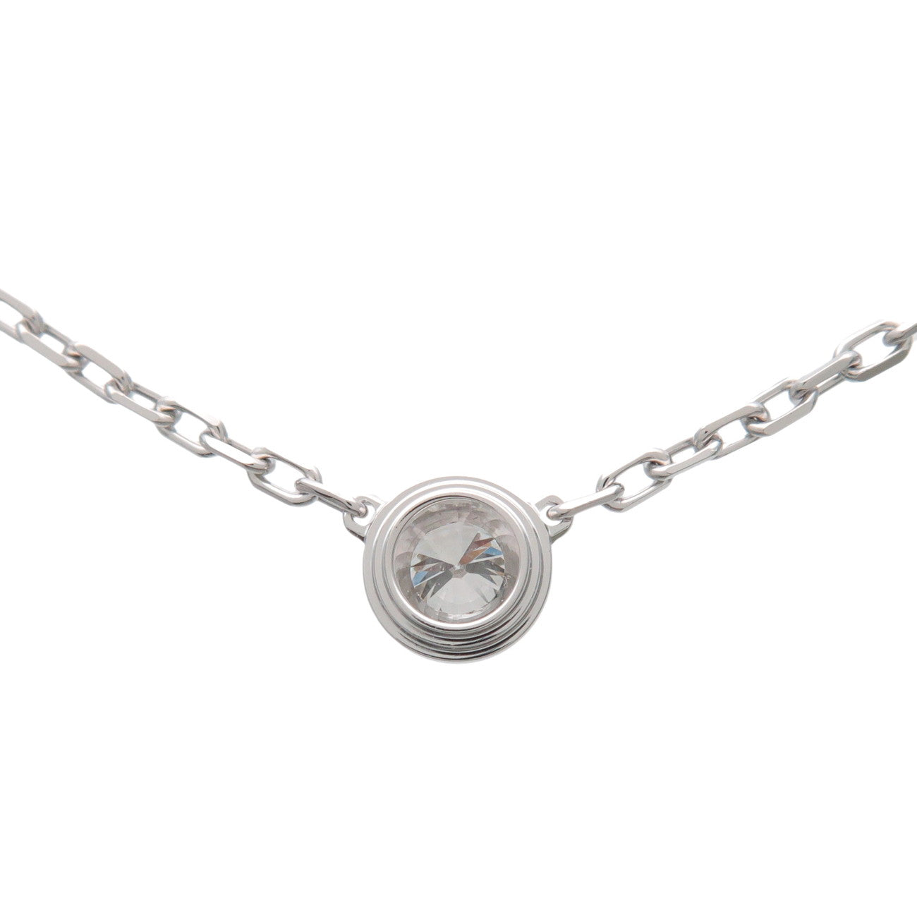 Cartier D'amour 1P Diamond Necklace SM K18 750WG White Gold