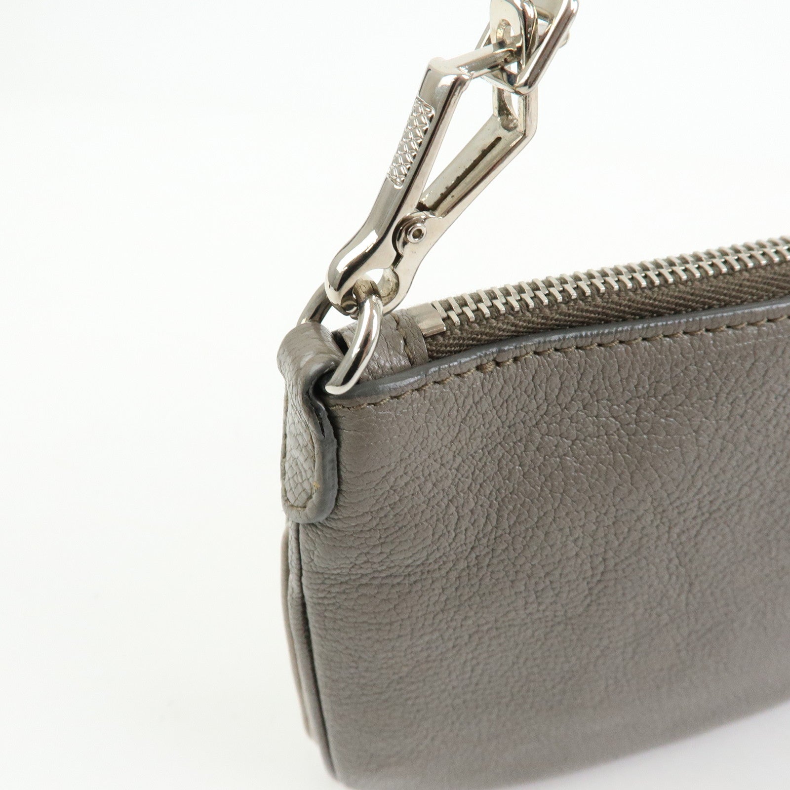 MIU MIU MADRAS Leather 2Way Bag Hand Bag Shoulder Bag Greige RP0369