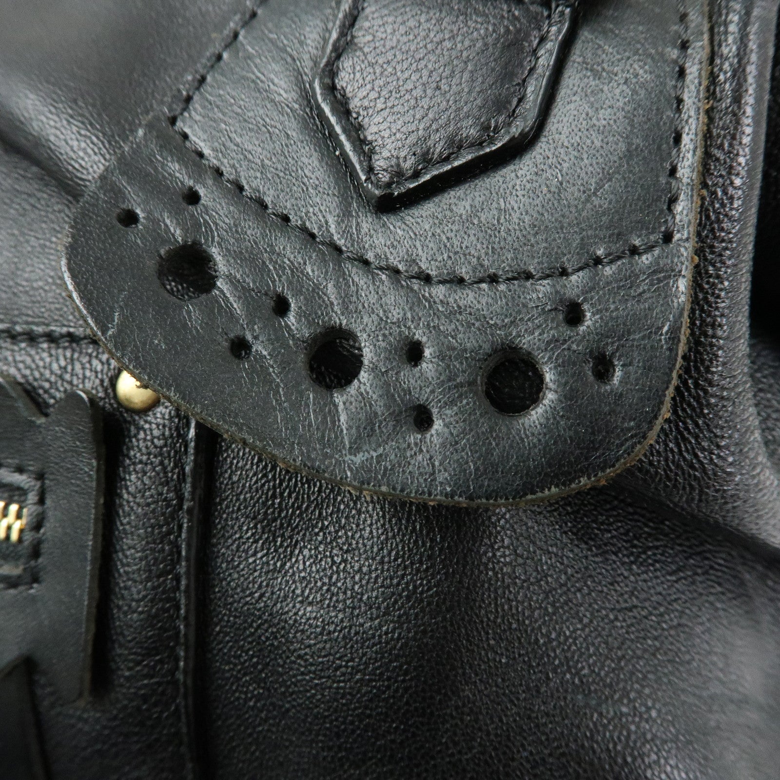 Chloe See by Chloe Leather Shoulder Bag Hand Bag Black