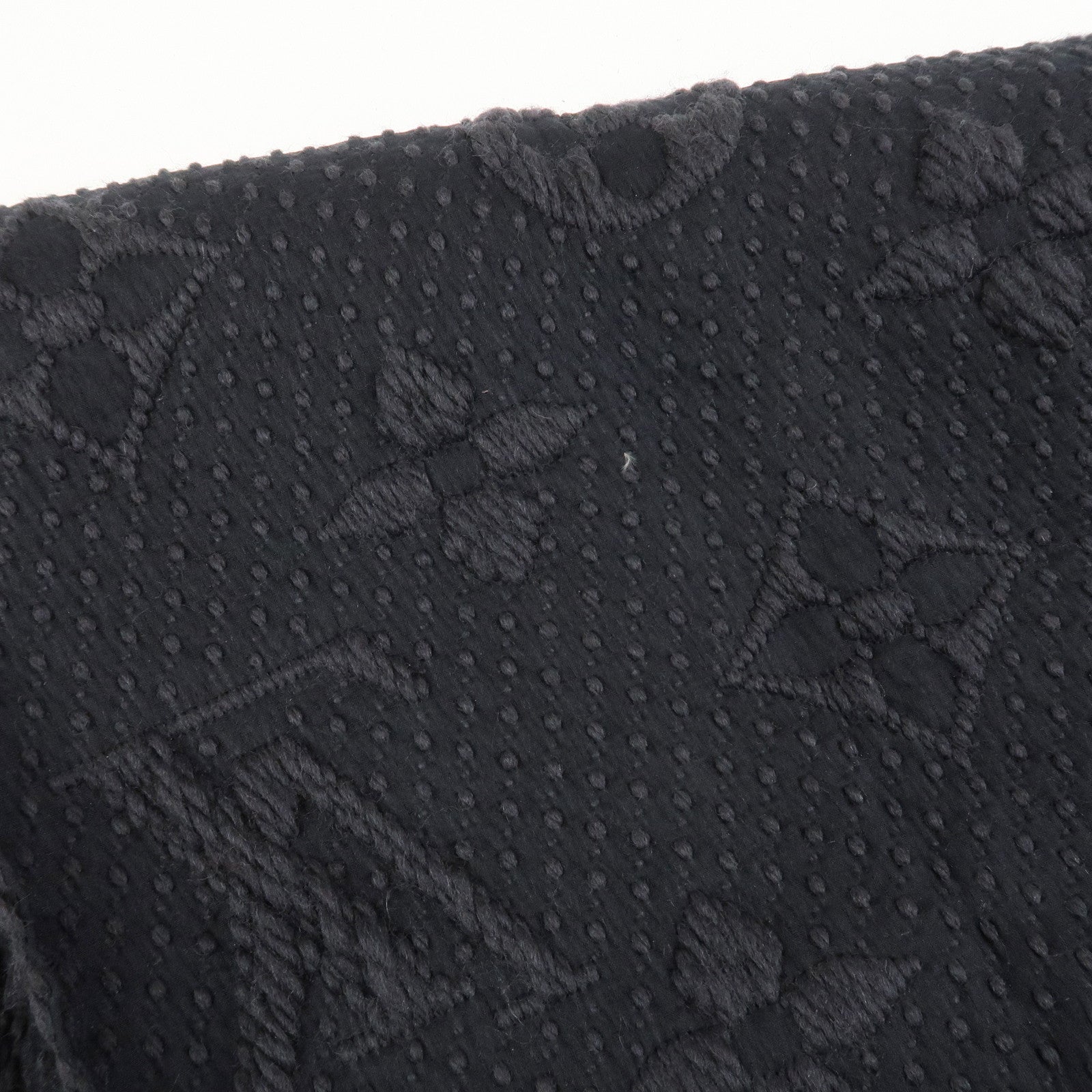 Louis Vuitton Echarpe Logomania Wool Silk Scarf Black M72431