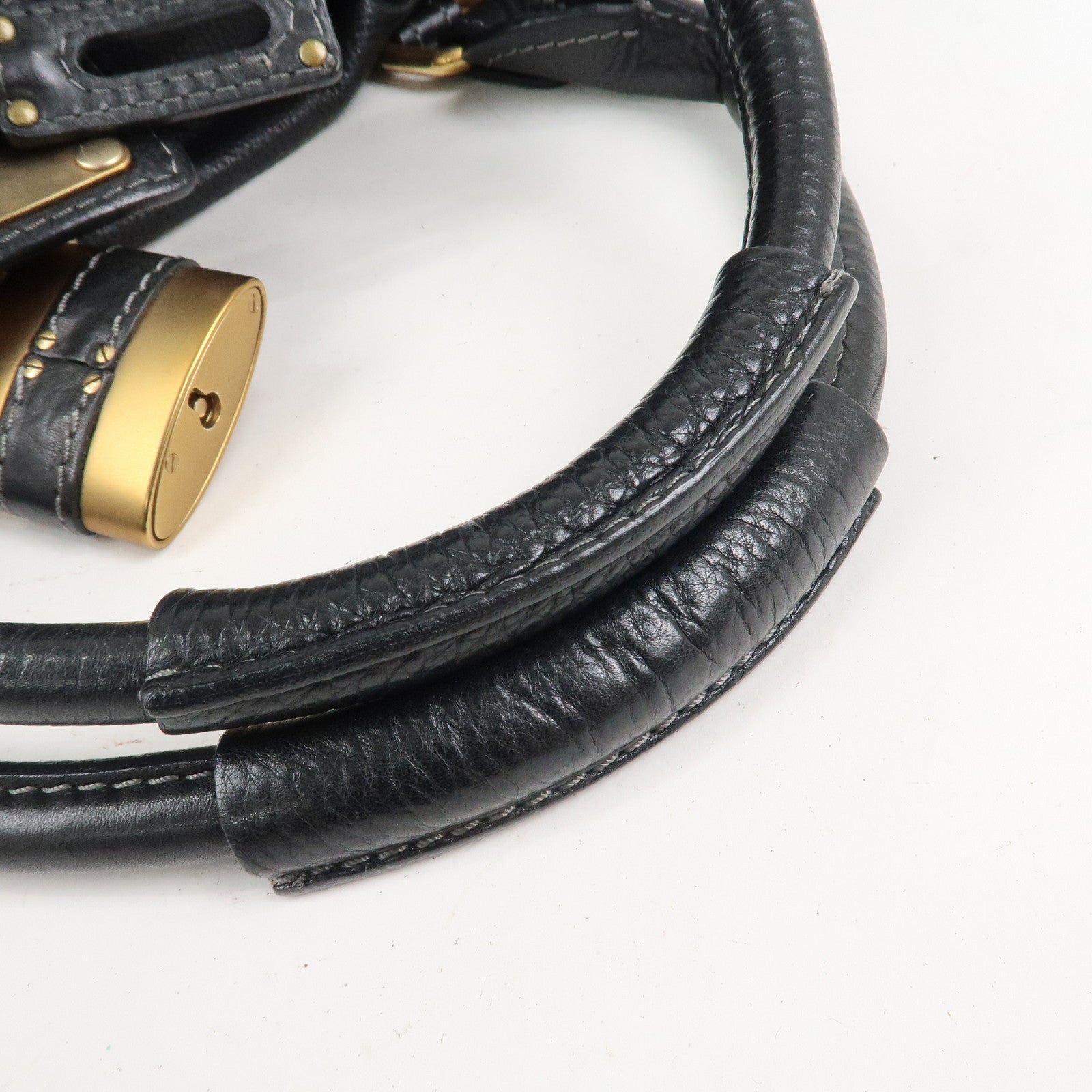 Chloe Paddington Leather Hand Bag Shoulder Bag Black