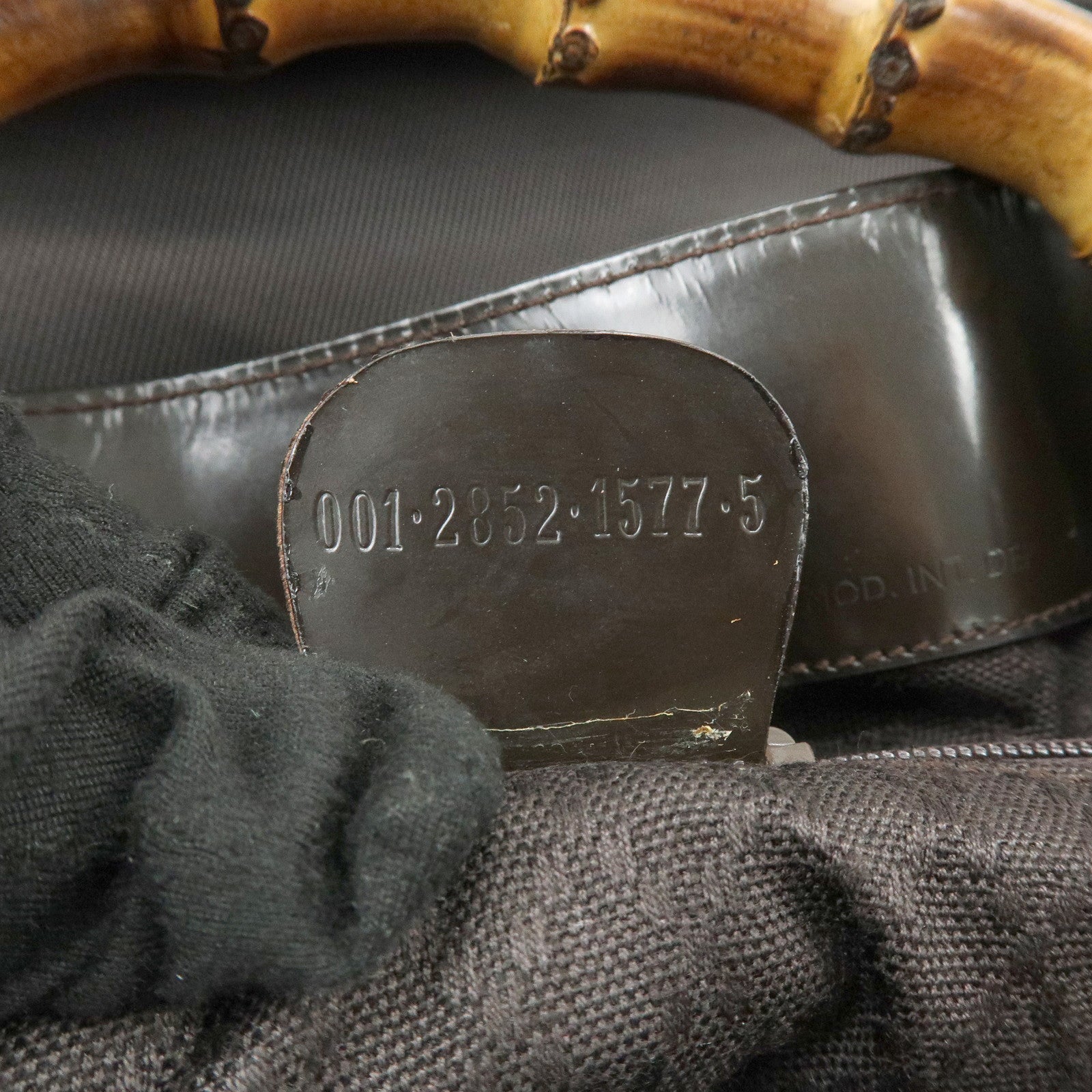 GUCCI Bamboo Nylon Leather 2Way Bag Hand Bag Shoulder Bag 001・2852