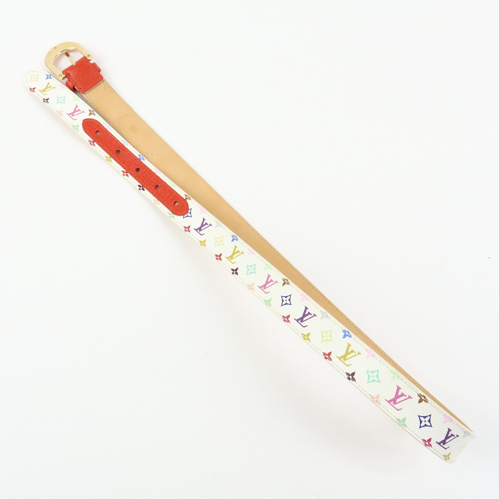 Louis Vuitton Monogram Multicolor Ceinture Candy Belt Blanc M9731